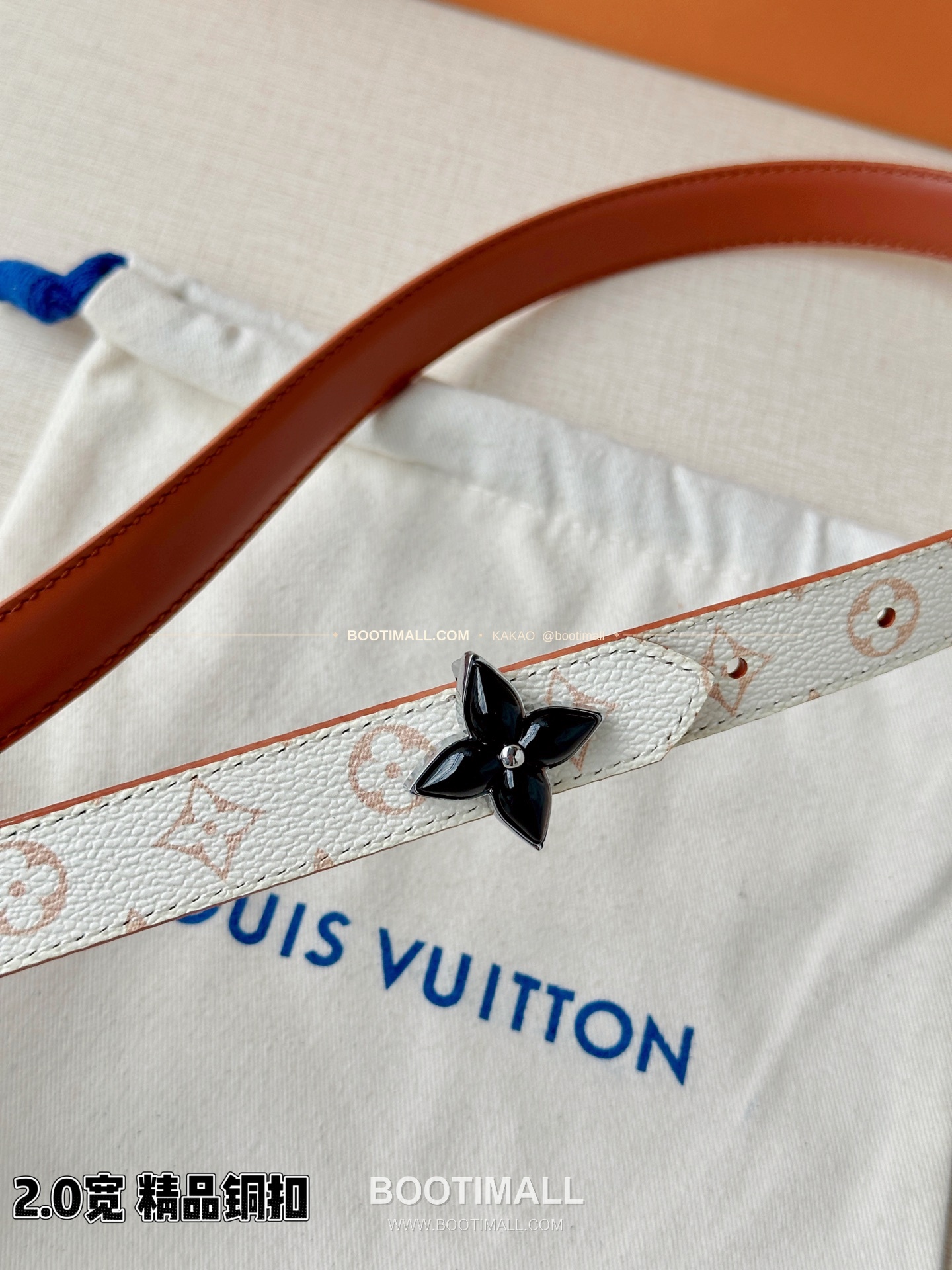 루이비통 LV 미니 플라워그램 모노그램 캔버스 리버서블 벨트 Louis Vuitton LV Mini Flowergram Monogram Canvas Reversible Belt 2cm 5