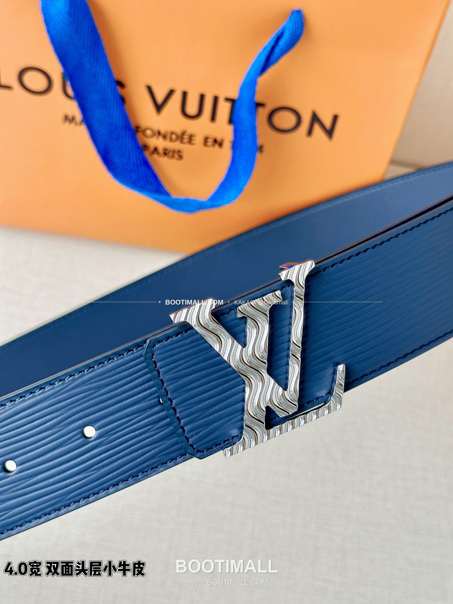 루이비통 LV 에피 카프스킨 이니셜 리버서블 벨트 Louis Vuitton LV Epi Calfskin Initiales Reversible Belt 4cm 2