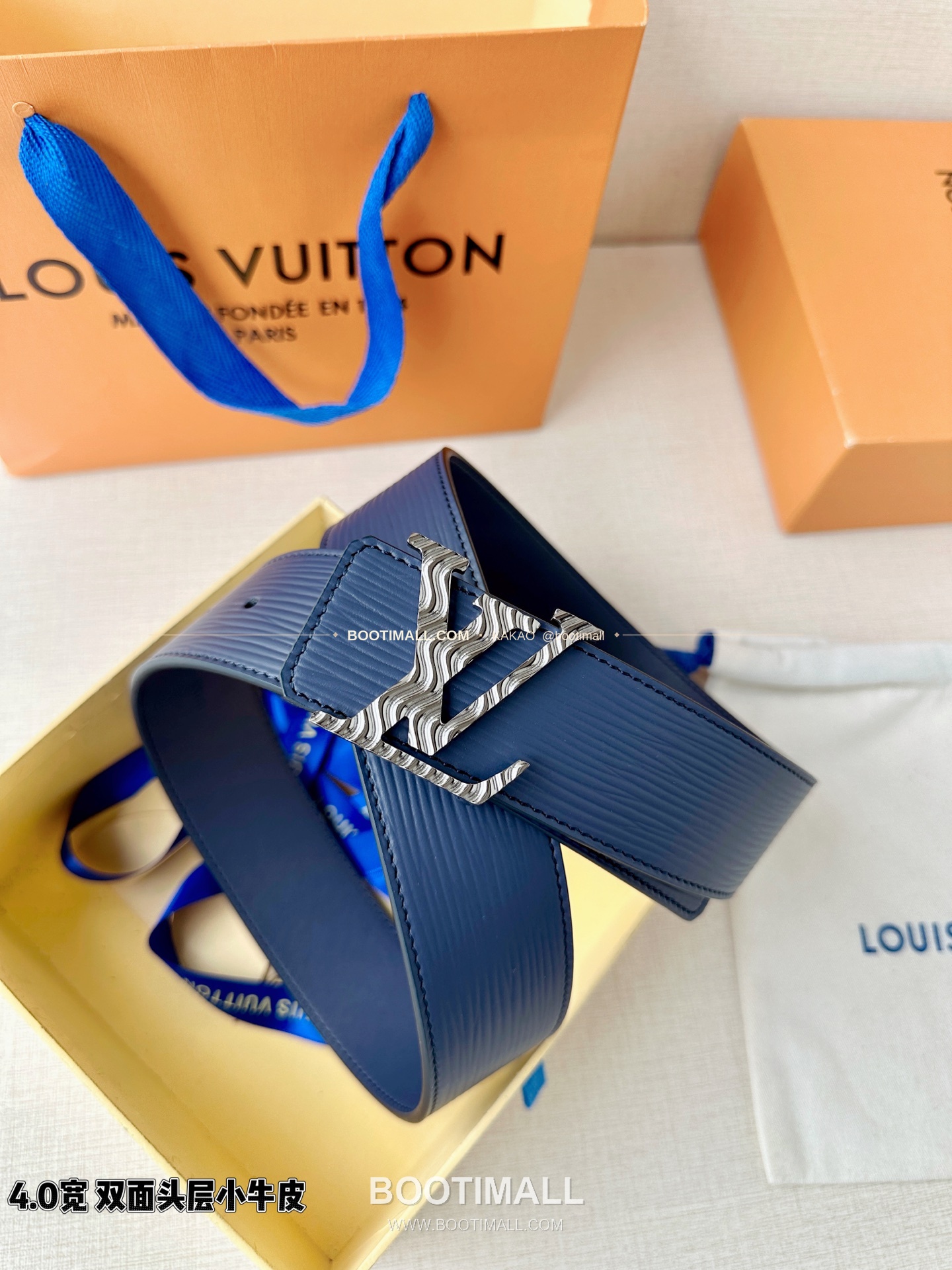 루이비통 LV 에피 카프스킨 이니셜 리버서블 벨트 Louis Vuitton LV Epi Calfskin Initiales Reversible Belt 4cm 3