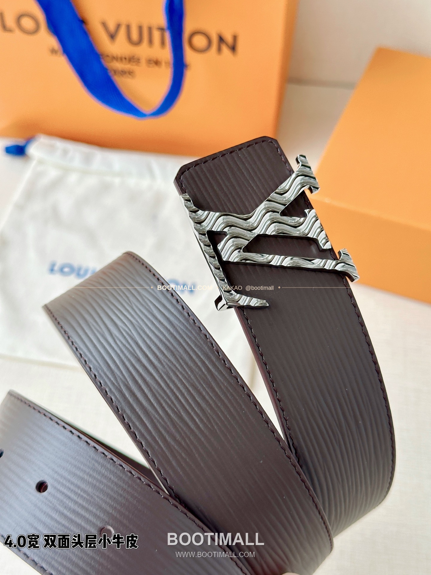 루이비통 LV 에피 카프스킨 이니셜 리버서블 벨트 Louis Vuitton LV Epi Calfskin Initiales Reversible Belt 4cm 3