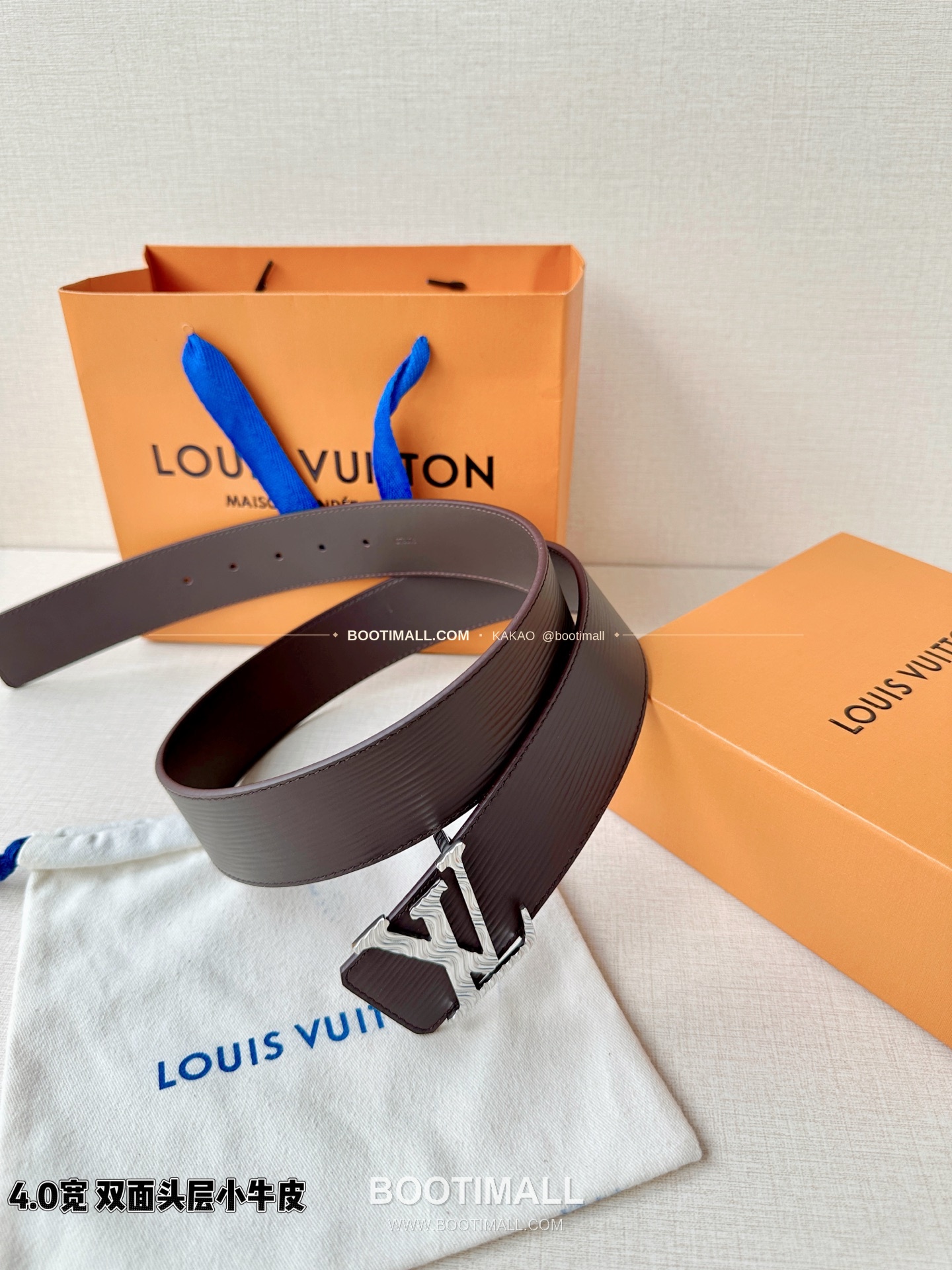 루이비통 LV 에피 카프스킨 이니셜 리버서블 벨트 Louis Vuitton LV Epi Calfskin Initiales Reversible Belt 4cm 4
