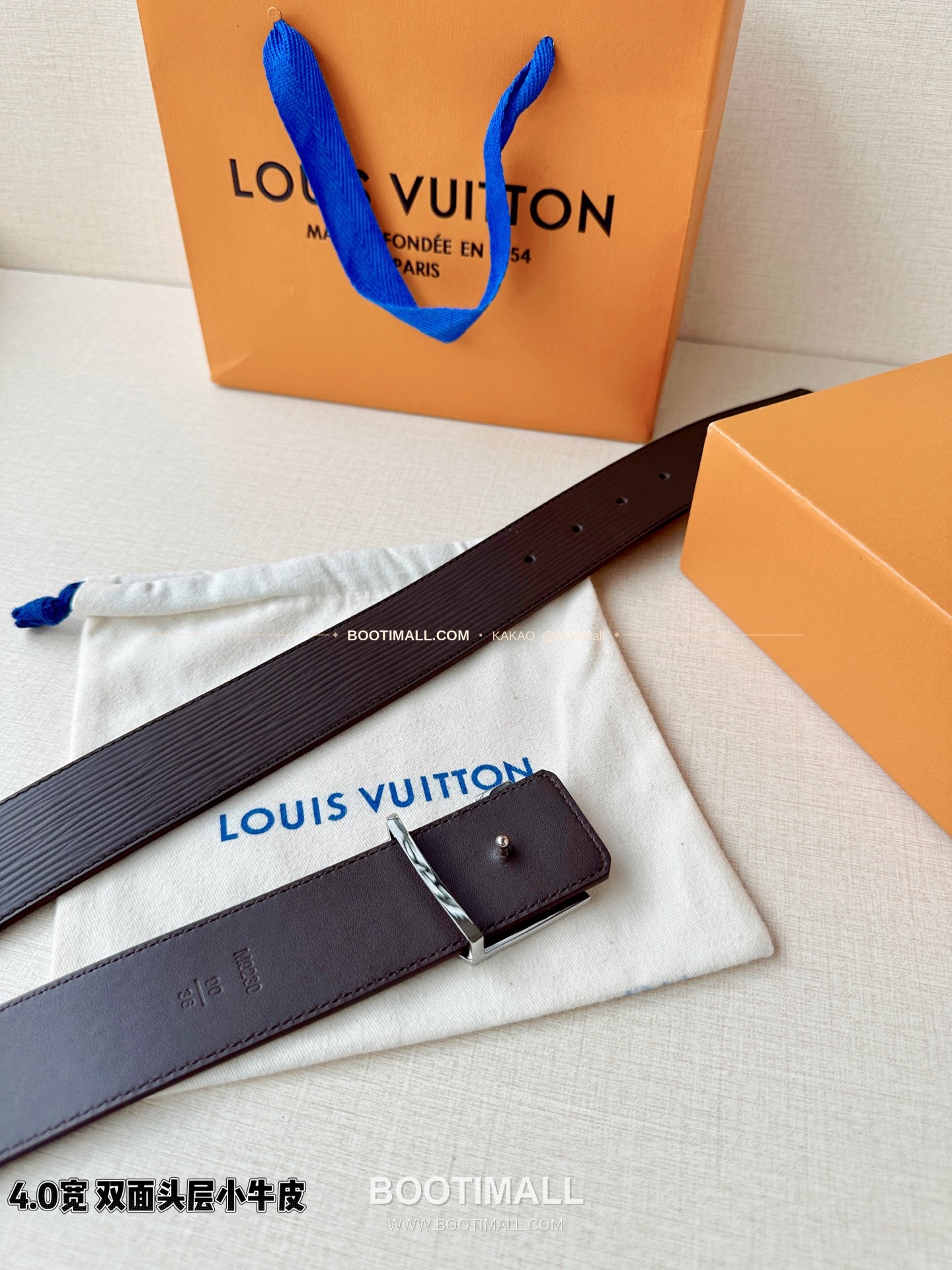 루이비통 LV 에피 카프스킨 이니셜 리버서블 벨트 Louis Vuitton LV Epi Calfskin Initiales Reversible Belt 4cm 6