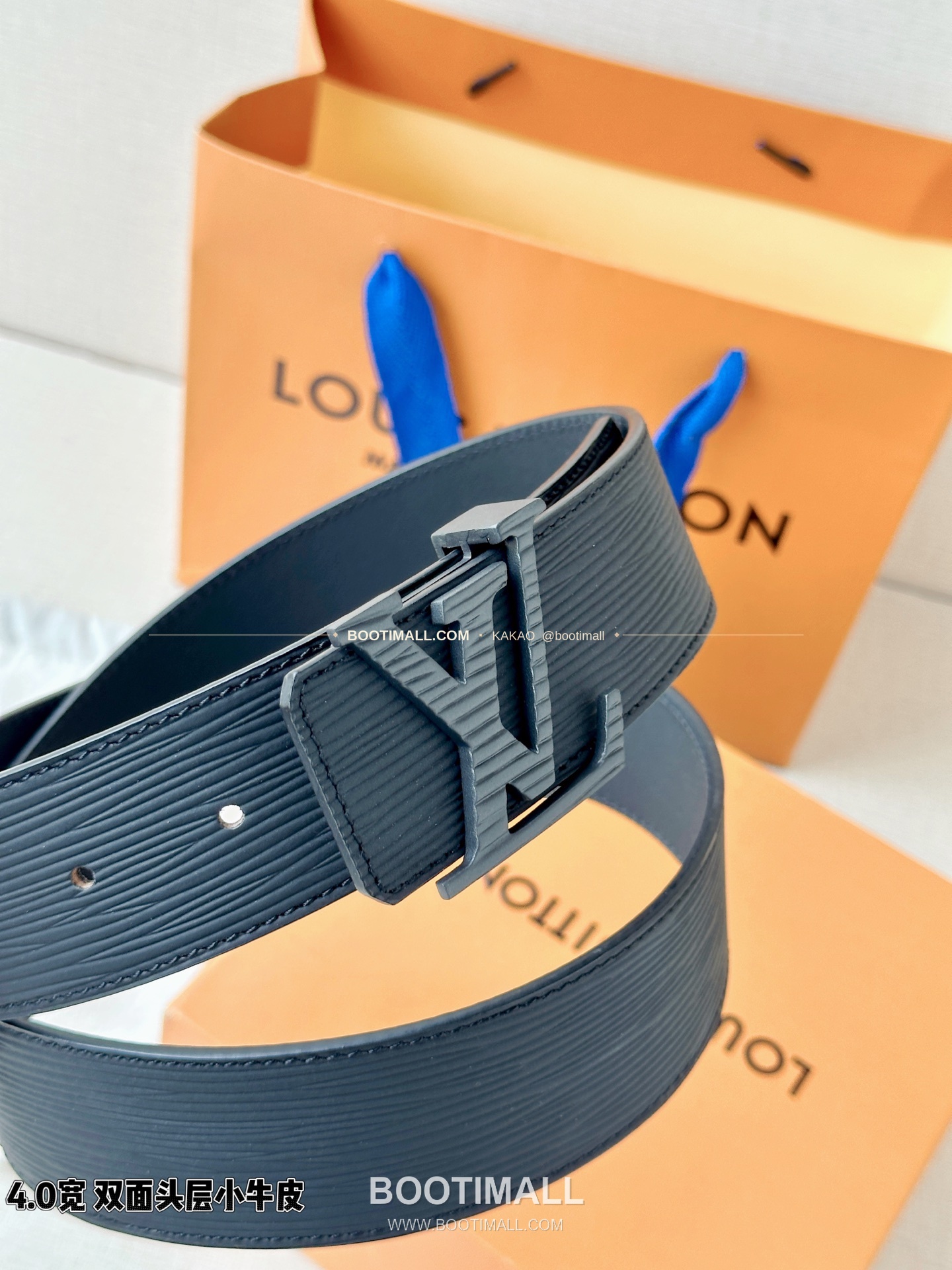 루이비통 LV 에피 카프스킨 이니셜 리버서블 벨트 Louis Vuitton LV Epi Calfskin Initiales Reversible Belt 4cm 2