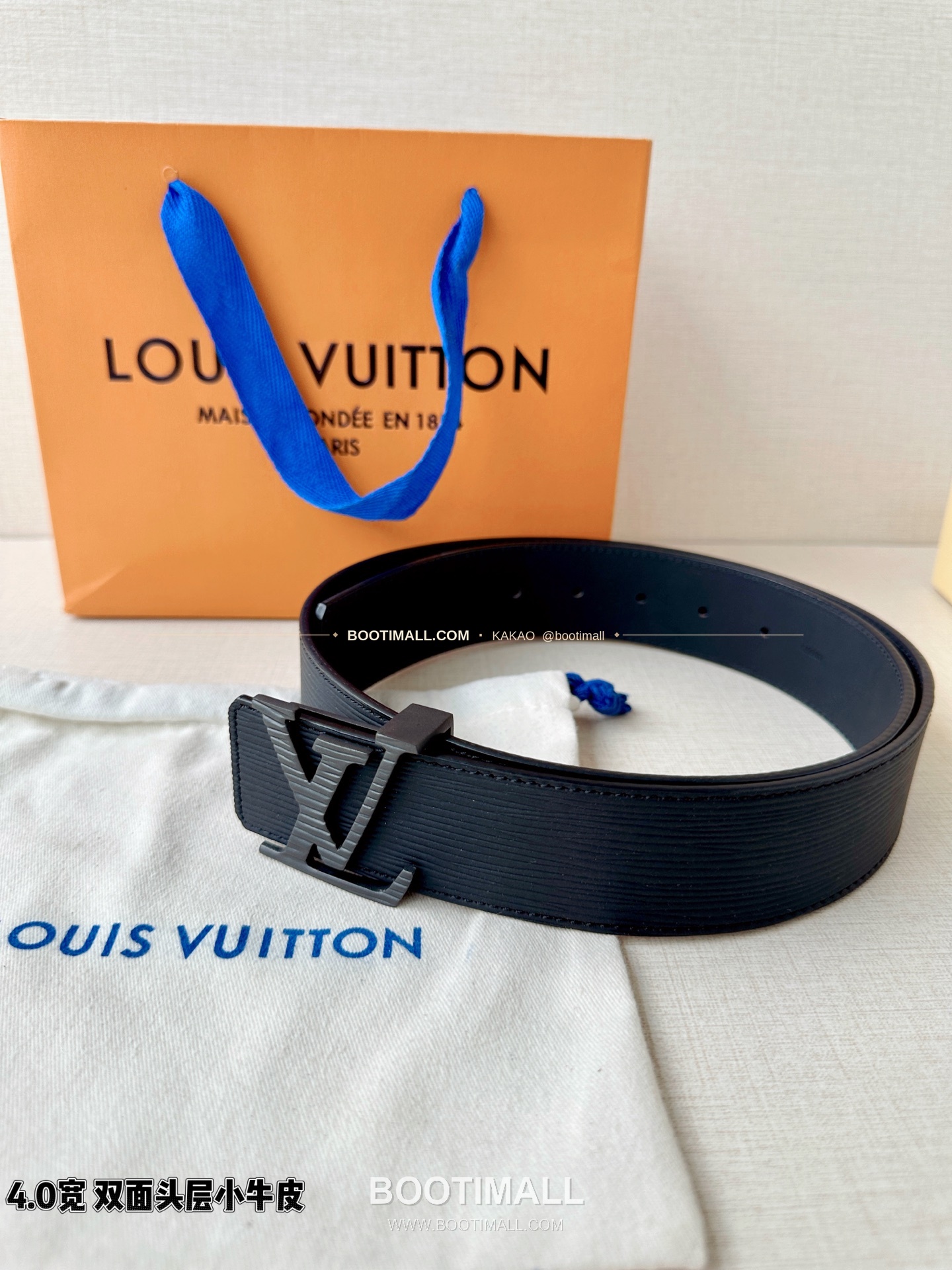 루이비통 LV 에피 카프스킨 이니셜 리버서블 벨트 Louis Vuitton LV Epi Calfskin Initiales Reversible Belt 4cm 4