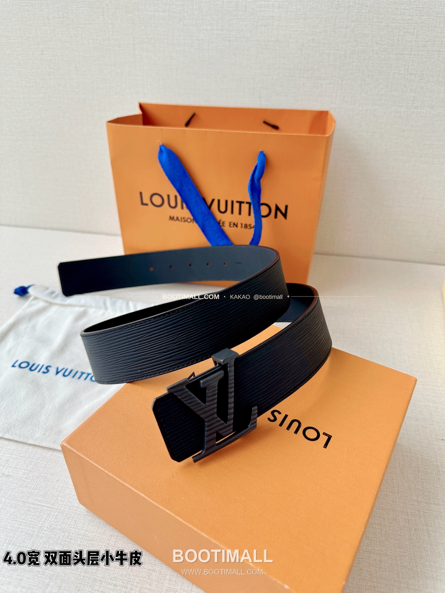 루이비통 LV 에피 카프스킨 이니셜 리버서블 벨트 Louis Vuitton LV Epi Calfskin Initiales Reversible Belt 4cm 5