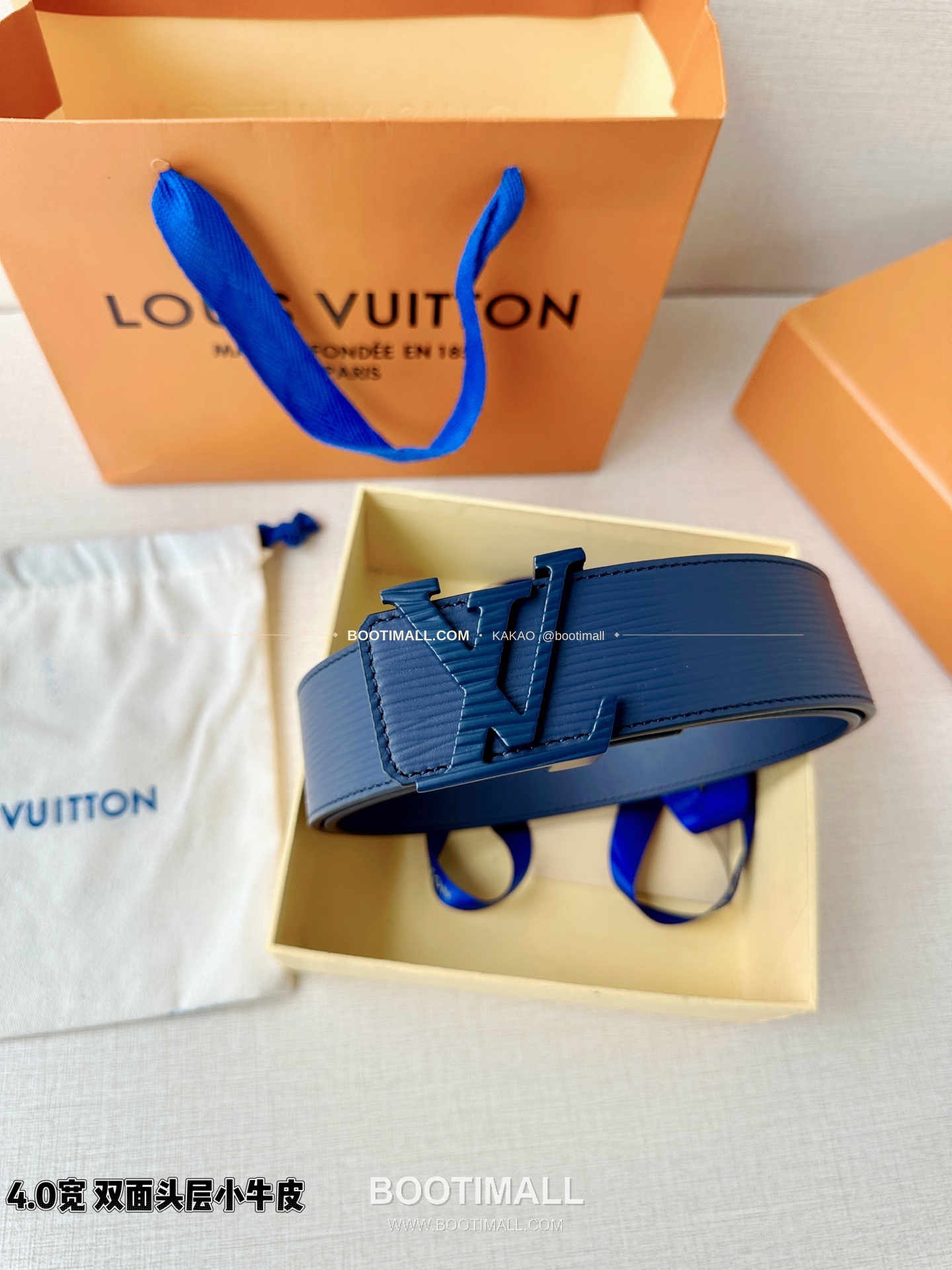 루이비통 LV 에피 카프스킨 이니셜 리버서블 벨트 Louis Vuitton LV Epi Calfskin Initiales Reversible Belt 4cm 5