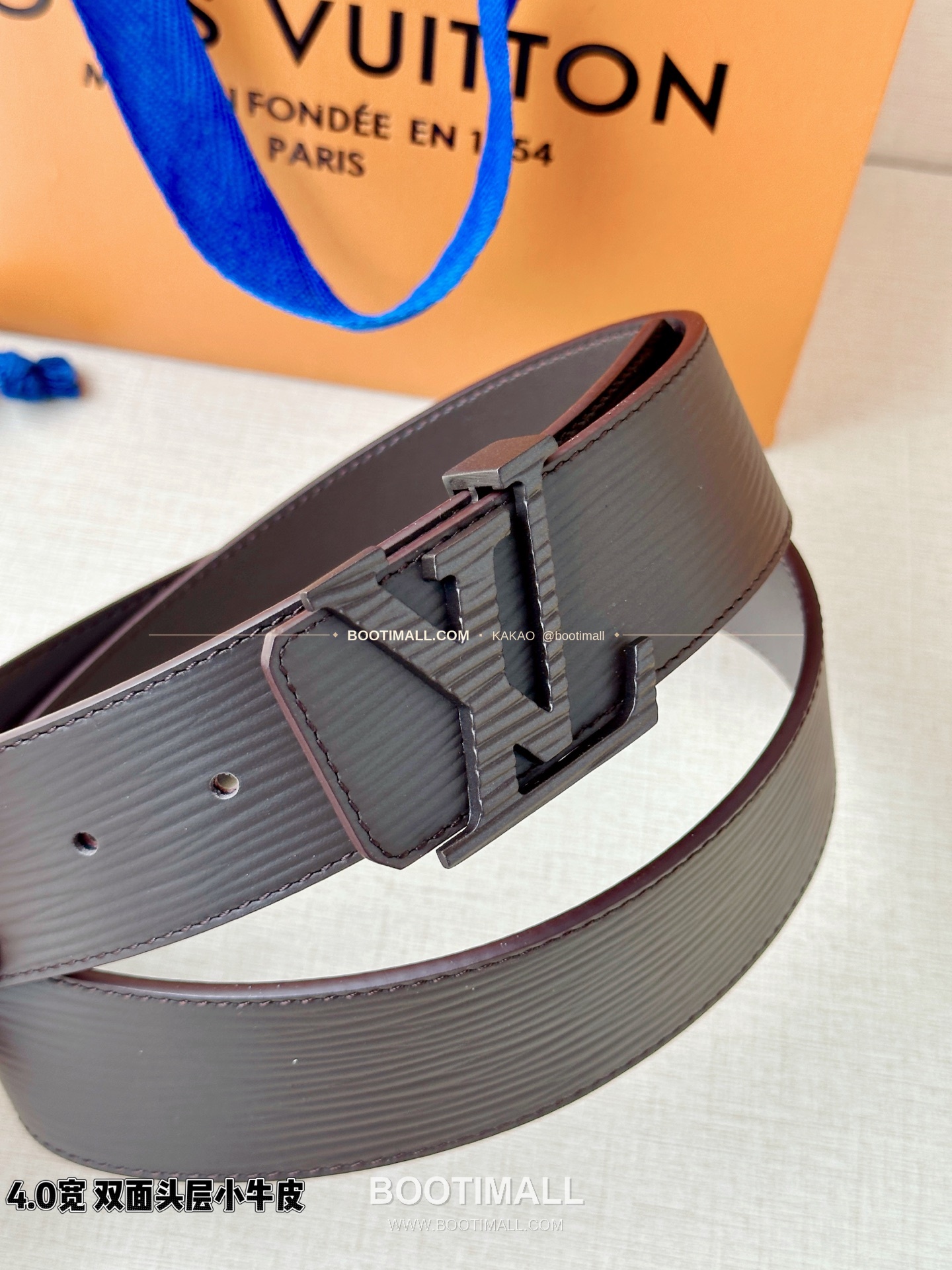 루이비통 LV 에피 카프스킨 이니셜 리버서블 벨트 Louis Vuitton LV Epi Calfskin Initiales Reversible Belt 4cm 3
