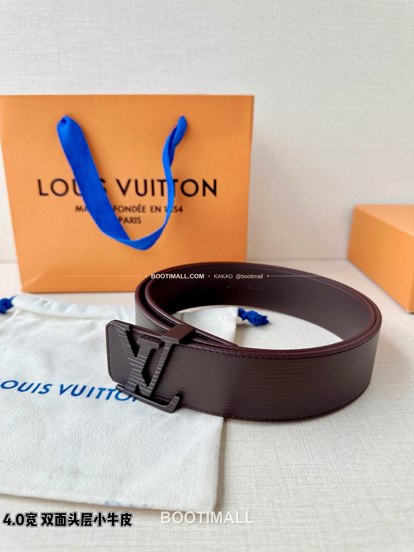 루이비통 LV 에피 카프스킨 이니셜 리버서블 벨트 Louis Vuitton LV Epi Calfskin Initiales Reversible Belt 4cm 5