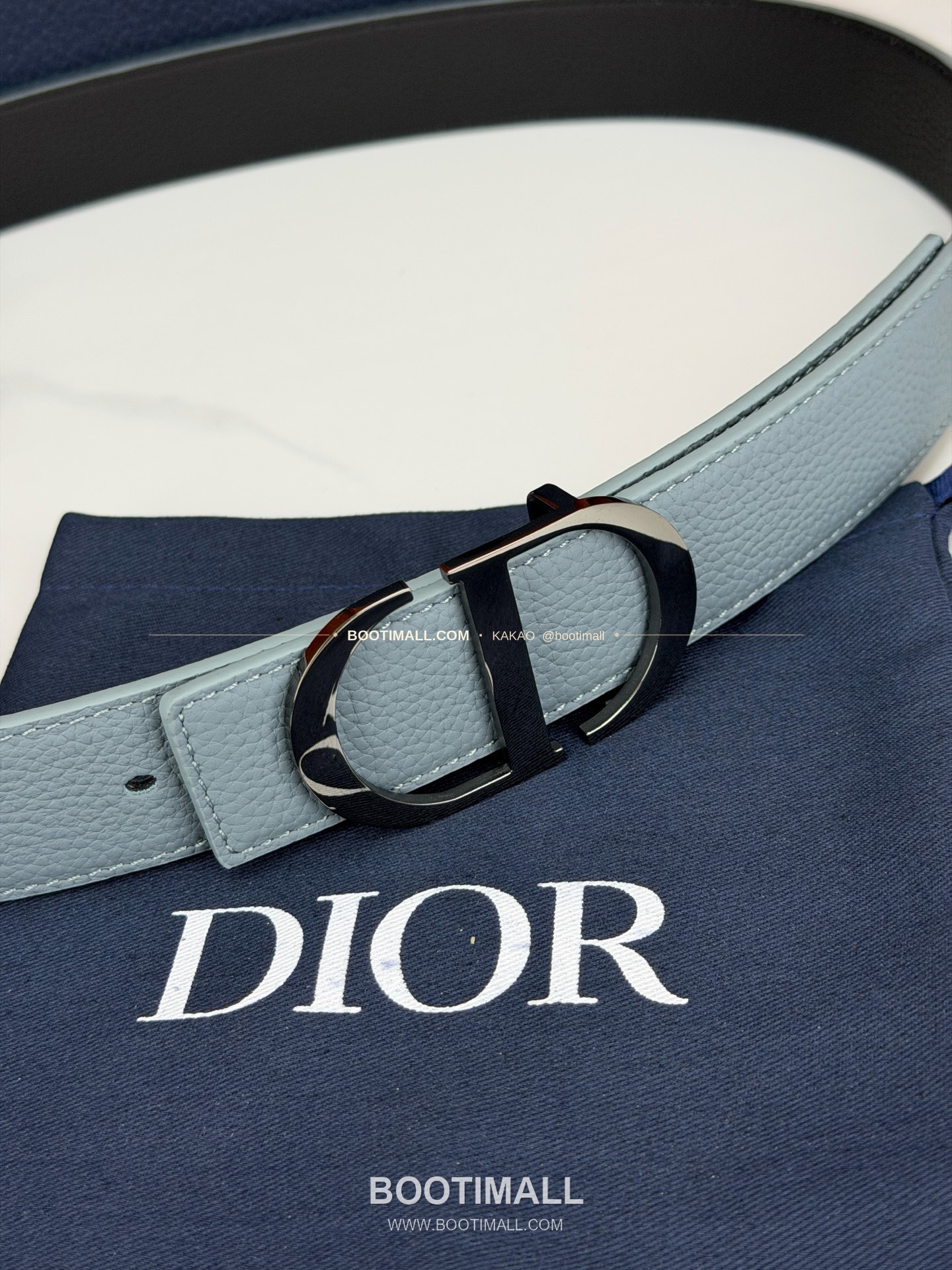 디올 CD 리치드 카프스킨 리버서블 벨트 Dior CD Grained Calfskin Reversible Belt 3.5cm 2
