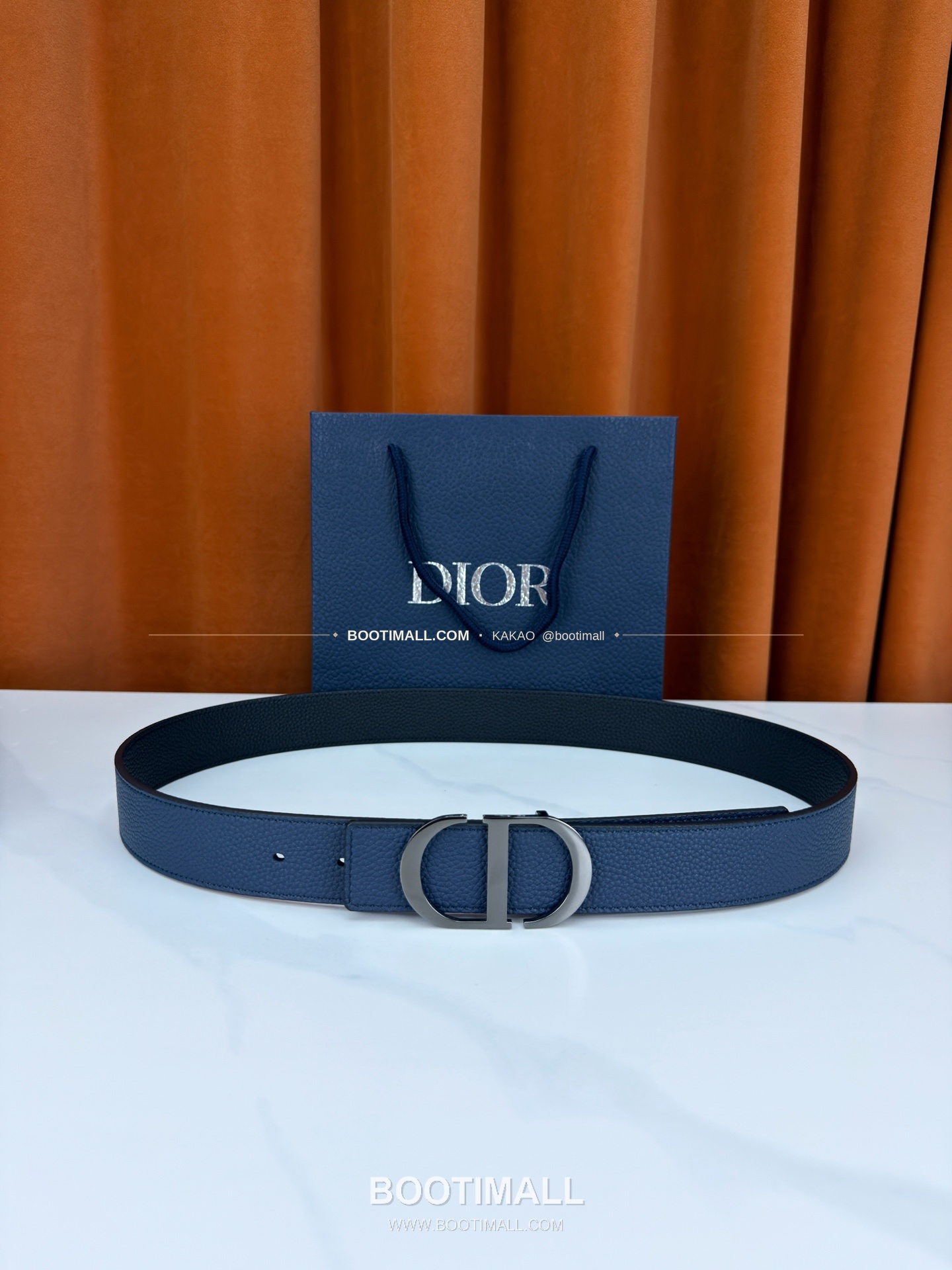 디올 CD 리치드 카프스킨 리버서블 벨트 Dior CD Grained Calfskin Reversible Belt 3.5cm 1
