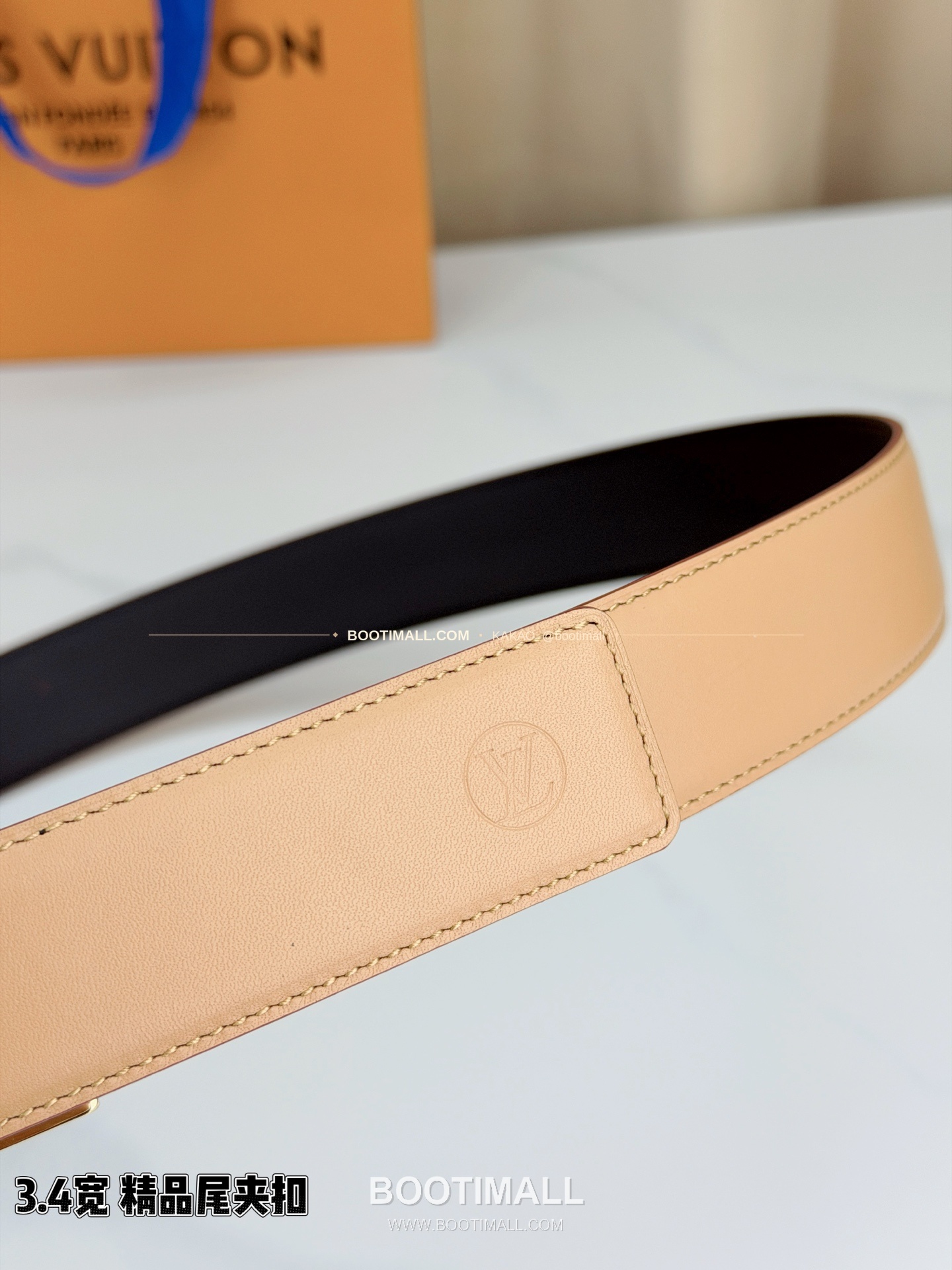 루이비통 LV 리치드 카프스킨 핀버클 블랙 벨트 Louis Vuitton LV Grained Calfskin Pin Buckle Black Belt 3.4cm 3