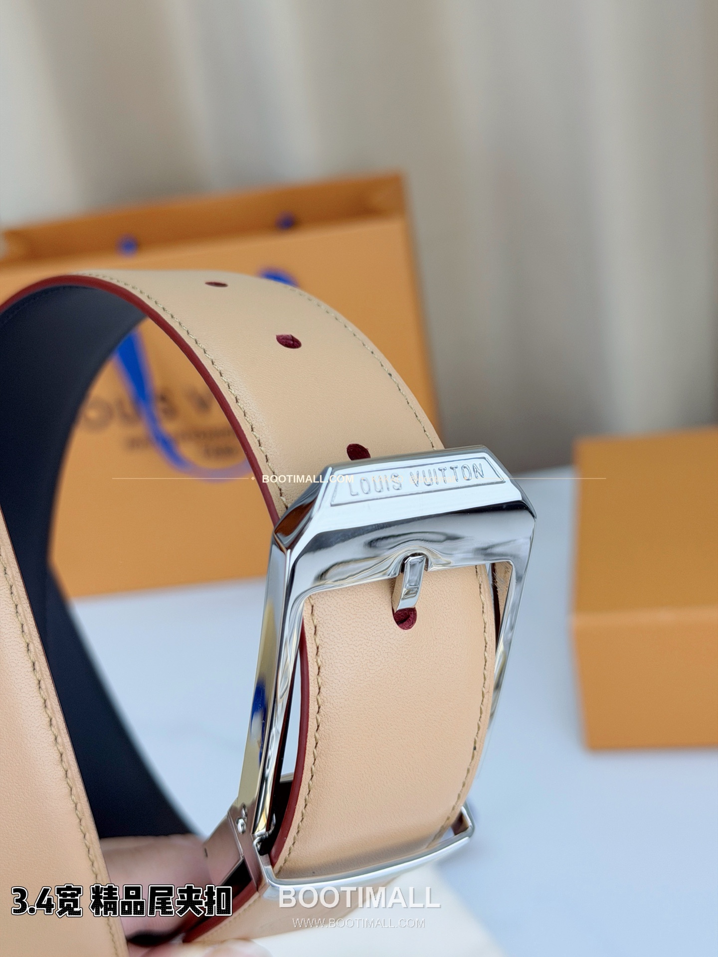 루이비통 LV 리치드 카프스킨 핀버클 블랙 벨트 Louis Vuitton LV Grained Calfskin Pin Buckle Black Belt 3.4cm 7