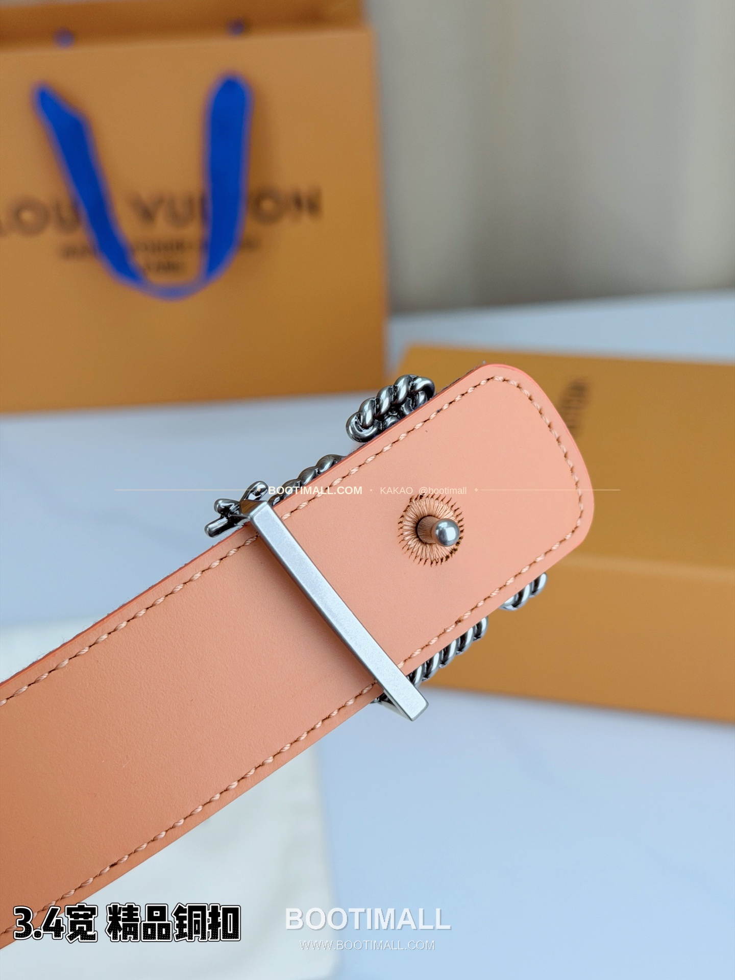 루이비통 LV 데님 캔버스 카프스킨 리버서블 벨트 Louis Vuitton LV Denim Canvas Calfskin Reversible Belt 3.4cm 9