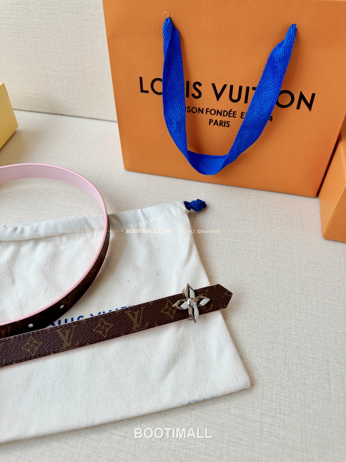 루이비통 LV 모노그램 캔버스 플라워 버클 리버서블 벨트 Louis Vuitton LV Monogram Canvas Flower Buckle Reversible Belt 2cm 3