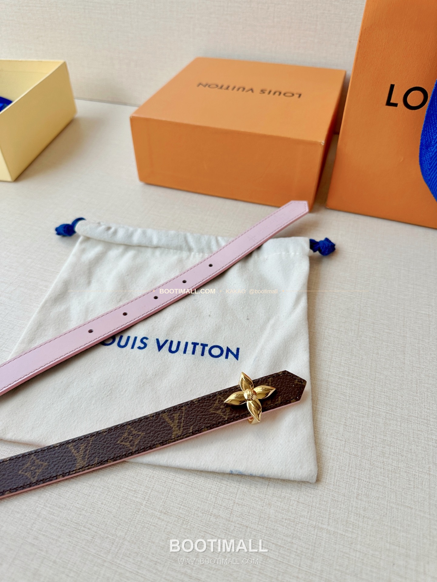루이비통 LV 모노그램 캔버스 플라워 버클 리버서블 벨트 Louis Vuitton LV Monogram Canvas Flower Buckle Reversible Belt 2cm 8