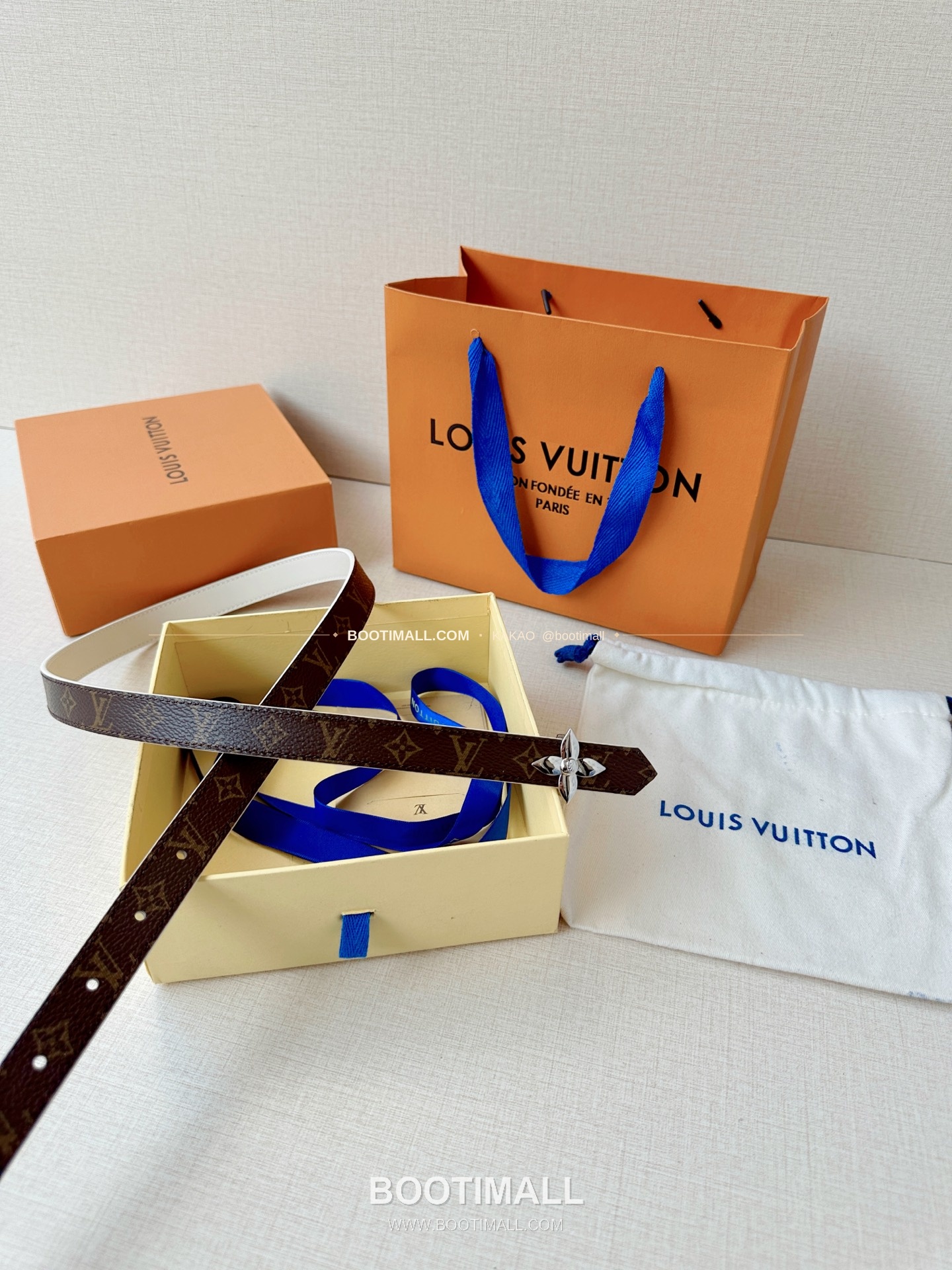 루이비통 LV 모노그램 캔버스 플라워 버클 리버서블 벨트 Louis Vuitton LV Monogram Canvas Flower Buckle Reversible Belt 2cm 8