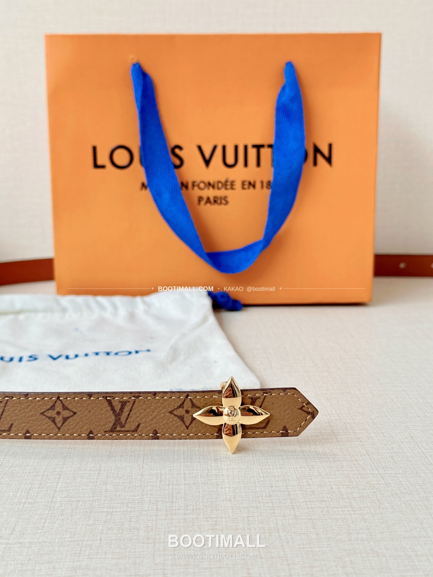 루이비통 LV 모노그램 캔버스 플라워 버클 리버서블 벨트 Louis Vuitton LV Monogram Canvas Flower Buckle Reversible Belt 2cm 9