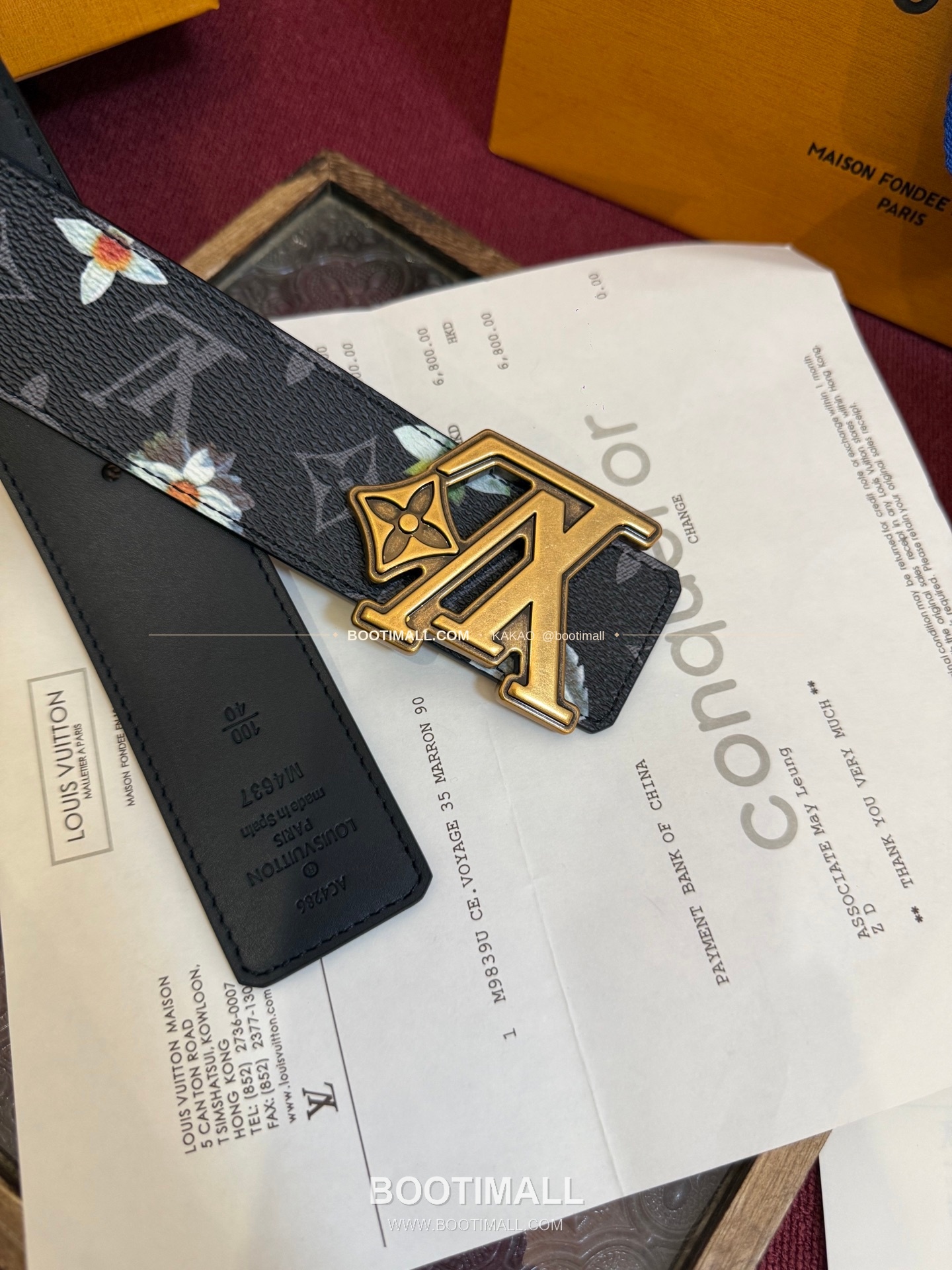 루이비통 LV 이니셜 모노그램 플라워 캔버스 리버서블 벨트 Louis Vuitton LV Initiales Monogram Flower Canvas Reversible Belt 2