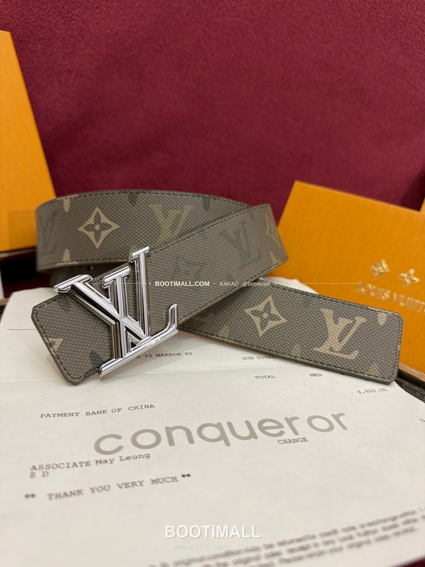 루이비통 LV 이니셜 모노그램 서플러스 캔버스 리버서블 벨트 Louis Vuitton LV Initiales Monogram Surplus Canvas Reversible Belt 4cm 1