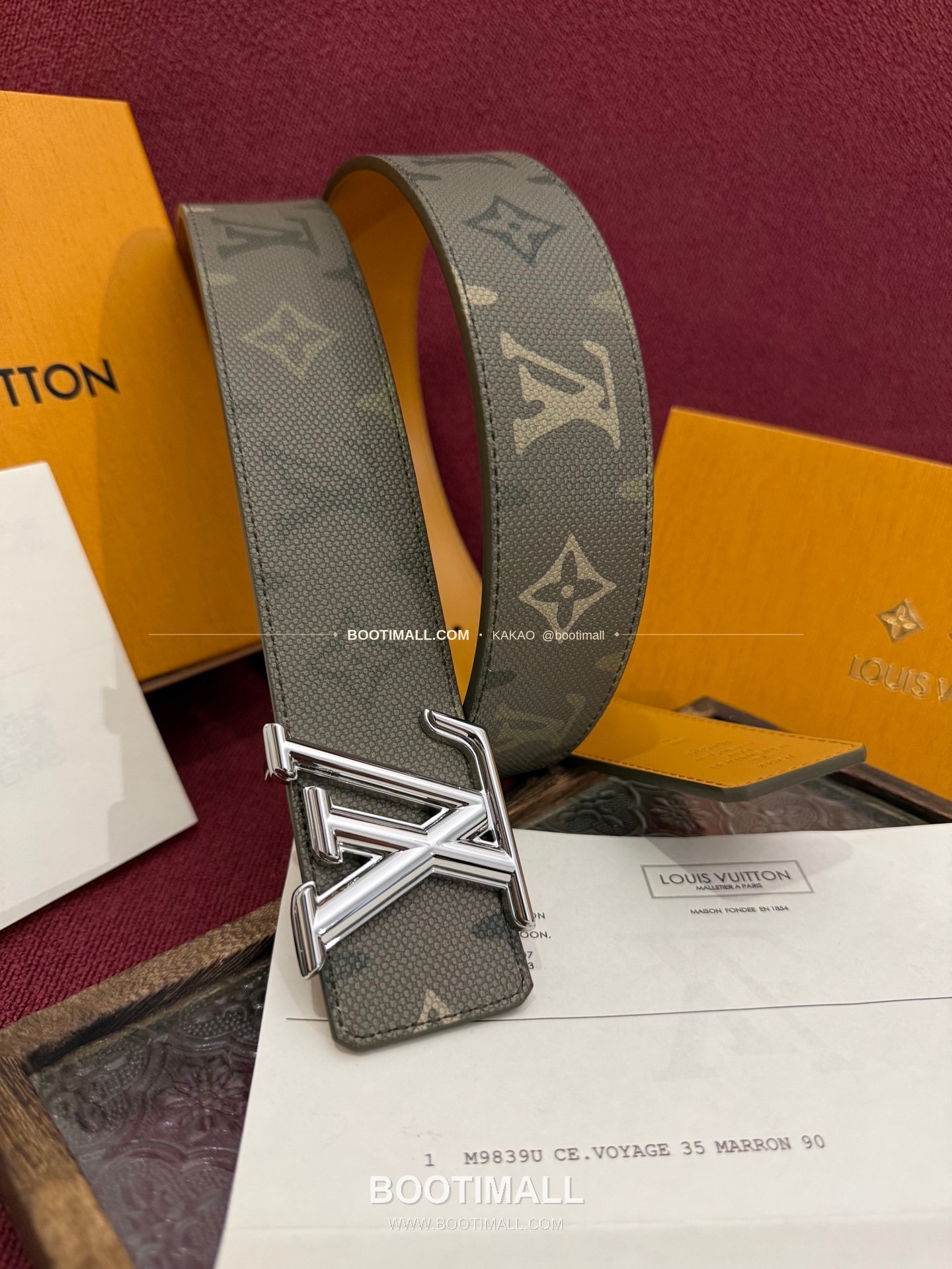 루이비통 LV 이니셜 모노그램 서플러스 캔버스 리버서블 벨트 Louis Vuitton LV Initiales Monogram Surplus Canvas Reversible Belt 4cm 2