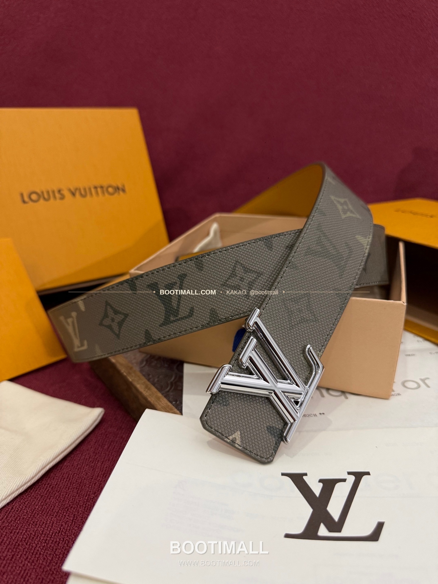루이비통 LV 이니셜 모노그램 서플러스 캔버스 리버서블 벨트 Louis Vuitton LV Initiales Monogram Surplus Canvas Reversible Belt 4cm 3