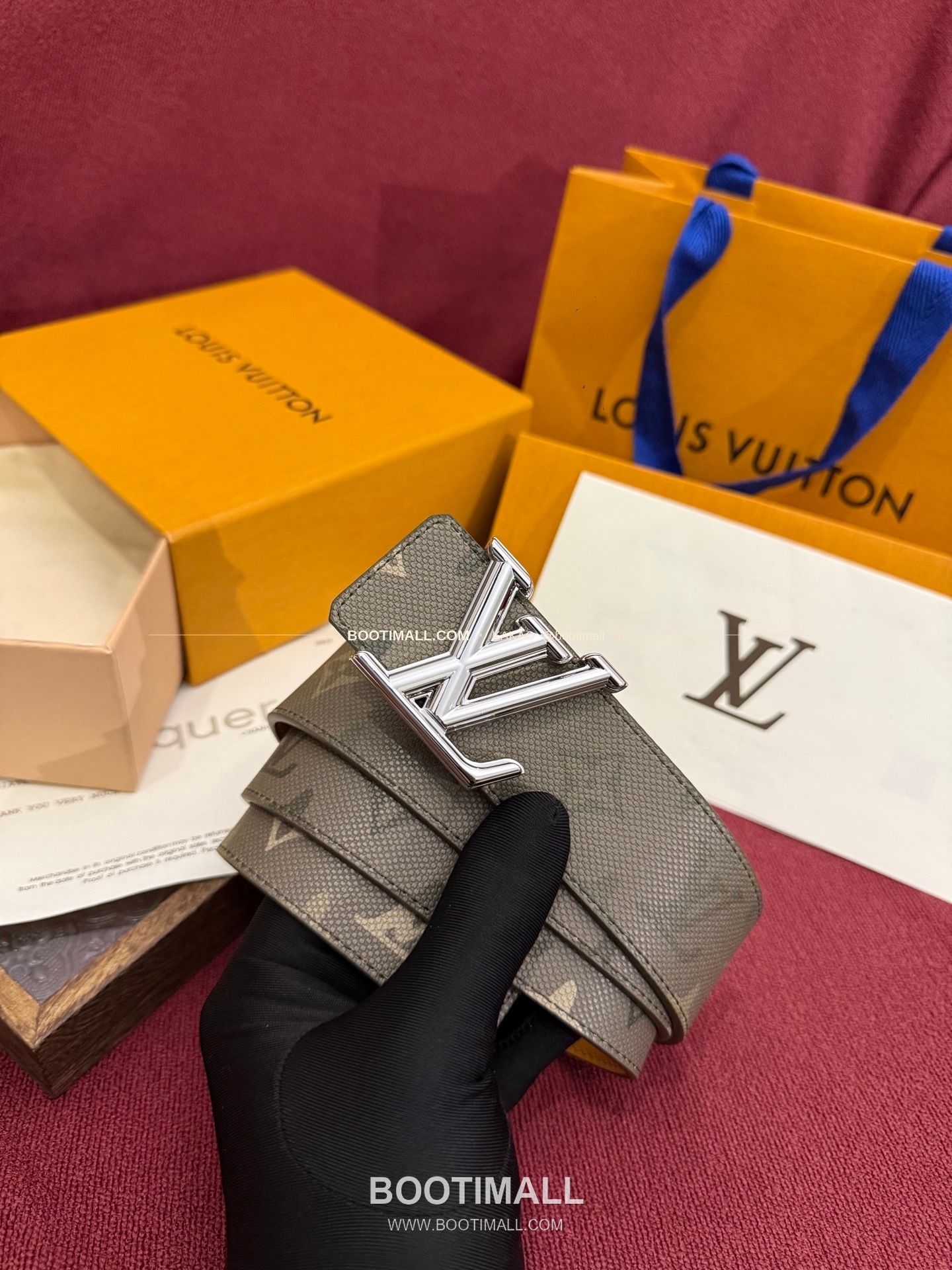루이비통 LV 이니셜 모노그램 서플러스 캔버스 리버서블 벨트 Louis Vuitton LV Initiales Monogram Surplus Canvas Reversible Belt 4cm 5