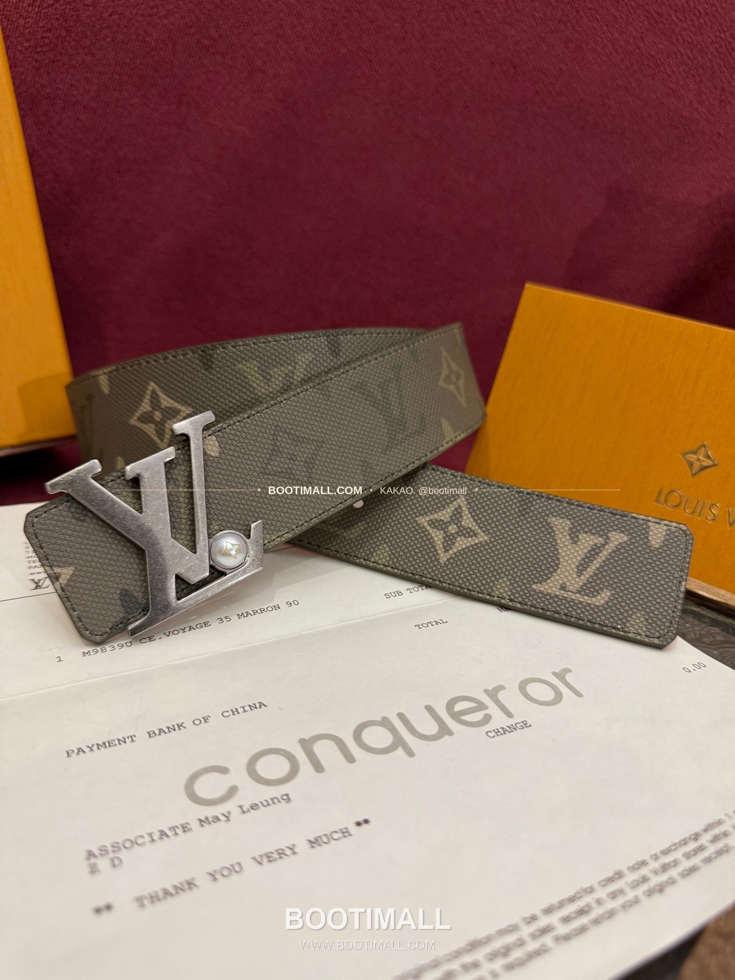 루이비통 LV 이니셜 모노그램 서플러스 캔버스 리버서블 벨트 Louis Vuitton LV Initiales Monogram Surplus Canvas Reversible Belt 4cm 1