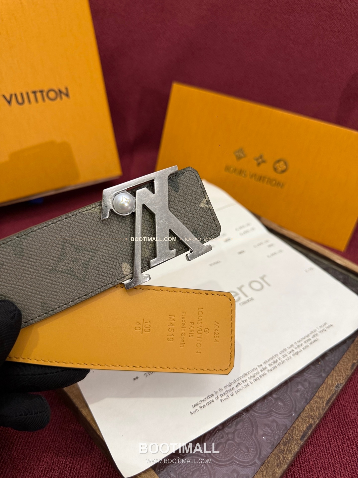 루이비통 LV 이니셜 모노그램 서플러스 캔버스 리버서블 벨트 Louis Vuitton LV Initiales Monogram Surplus Canvas Reversible Belt 4cm 3