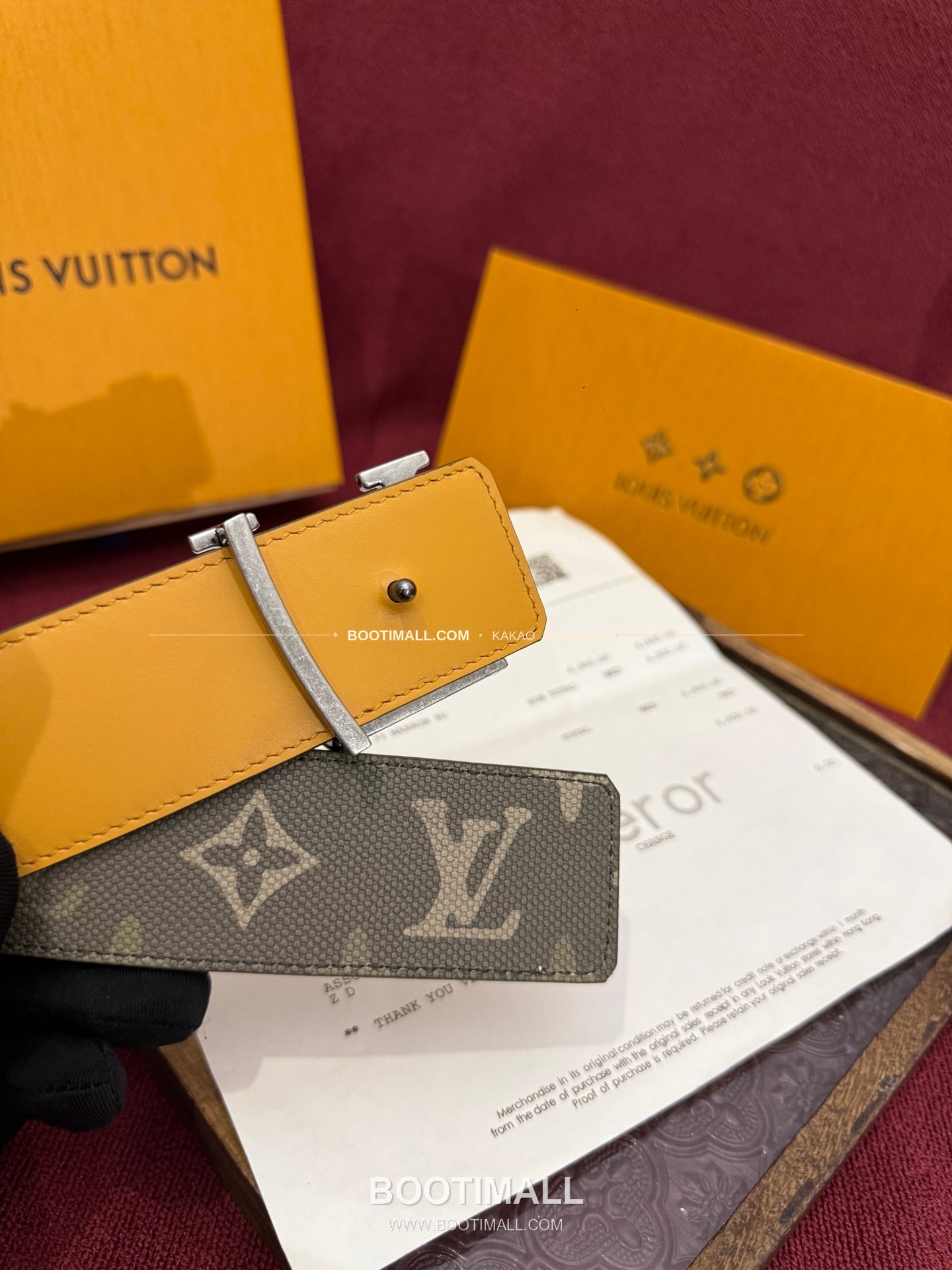 루이비통 LV 이니셜 모노그램 서플러스 캔버스 리버서블 벨트 Louis Vuitton LV Initiales Monogram Surplus Canvas Reversible Belt 4cm 4