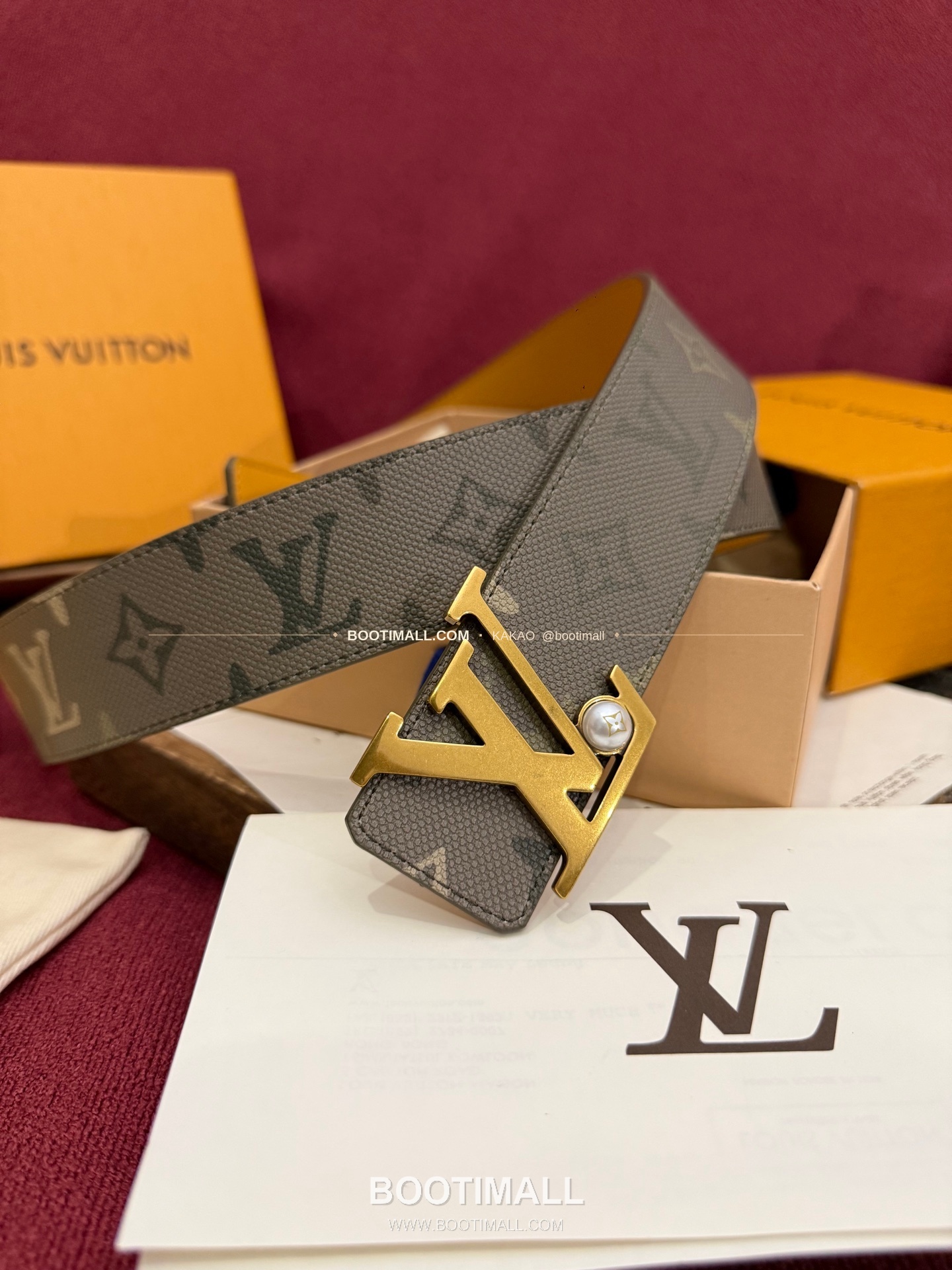 루이비통 LV 이니셜 모노그램 서플러스 캔버스 리버서블 벨트 Louis Vuitton LV Initiales Monogram Surplus Canvas Reversible Belt 4cm 4