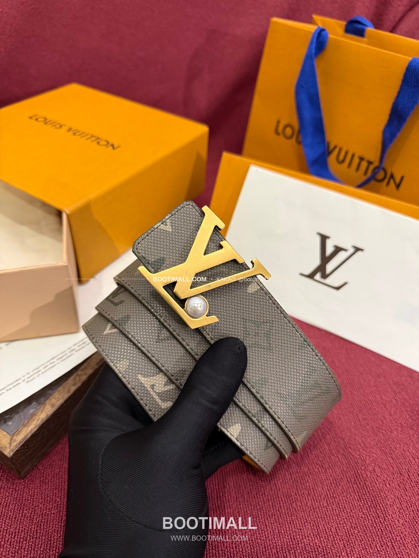 루이비통 LV 이니셜 모노그램 서플러스 캔버스 리버서블 벨트 Louis Vuitton LV Initiales Monogram Surplus Canvas Reversible Belt 4cm 6