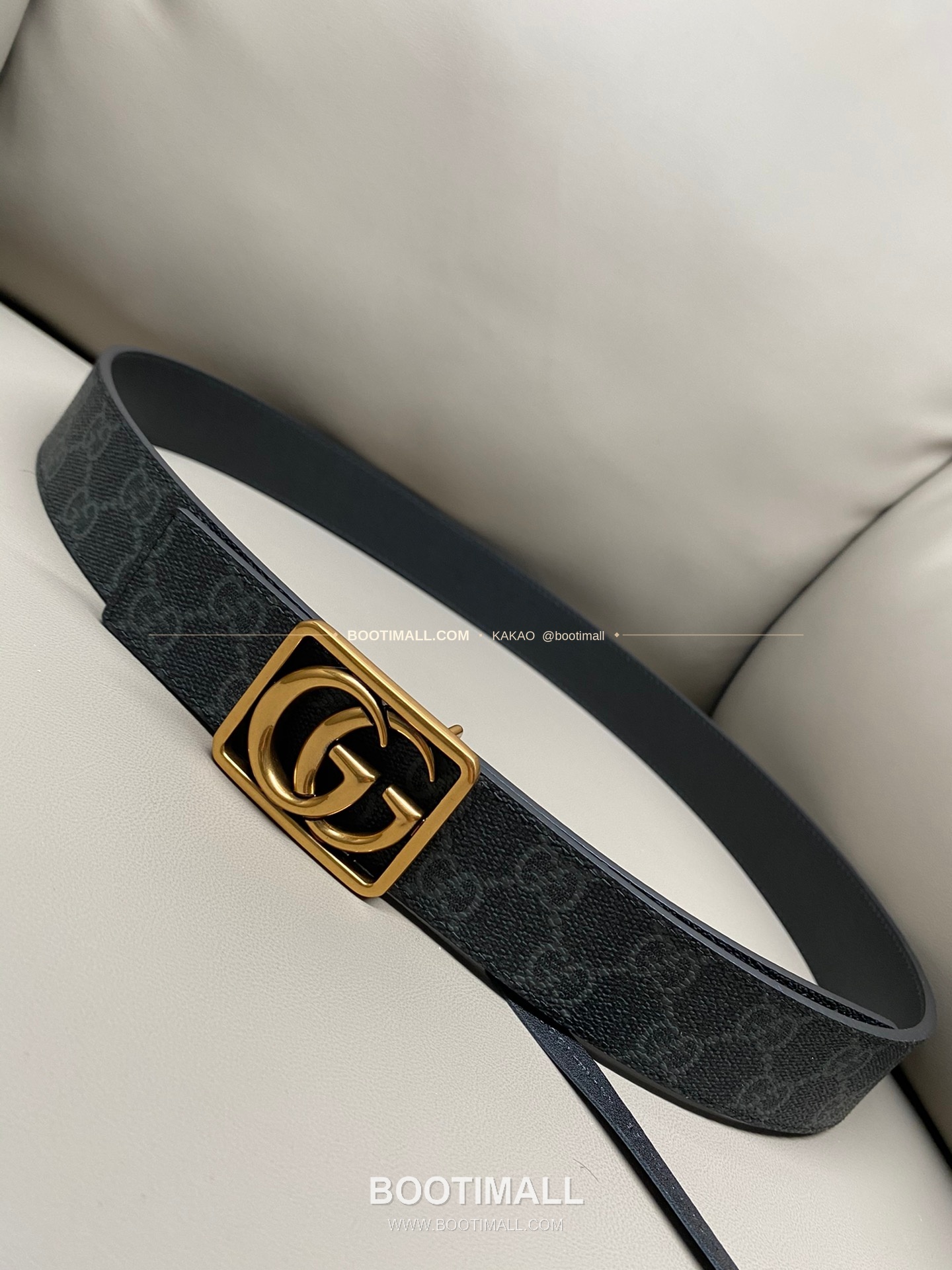 구찌 GG 마몬트 카프스킨 더블G 리버서블 벨트 Gucci GG Marmont Calfskin Double G Reversible Belt 3.5cm 4