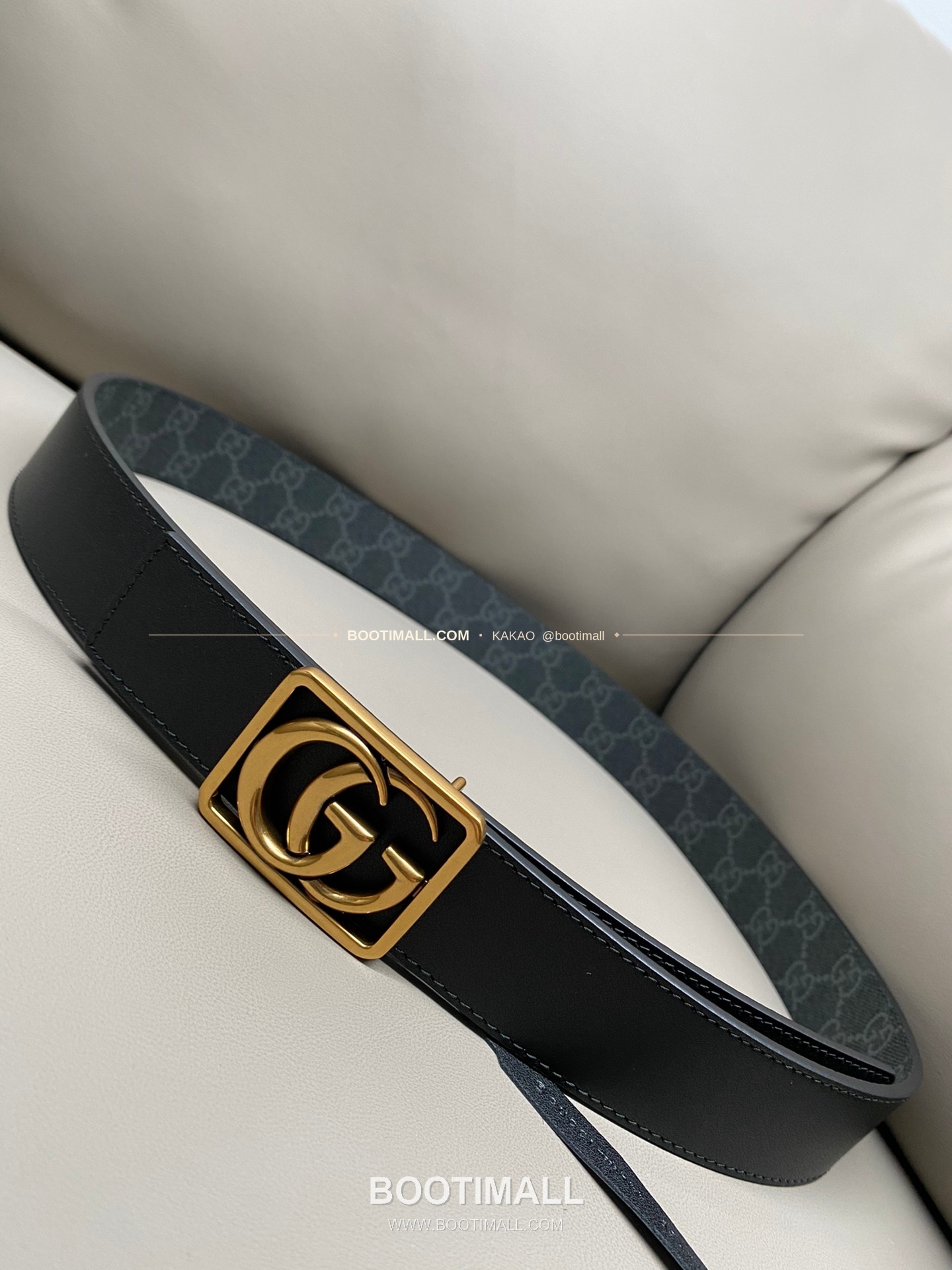 구찌 GG 마몬트 카프스킨 더블G 리버서블 벨트 Gucci GG Marmont Calfskin Double G Reversible Belt 3.5cm 7
