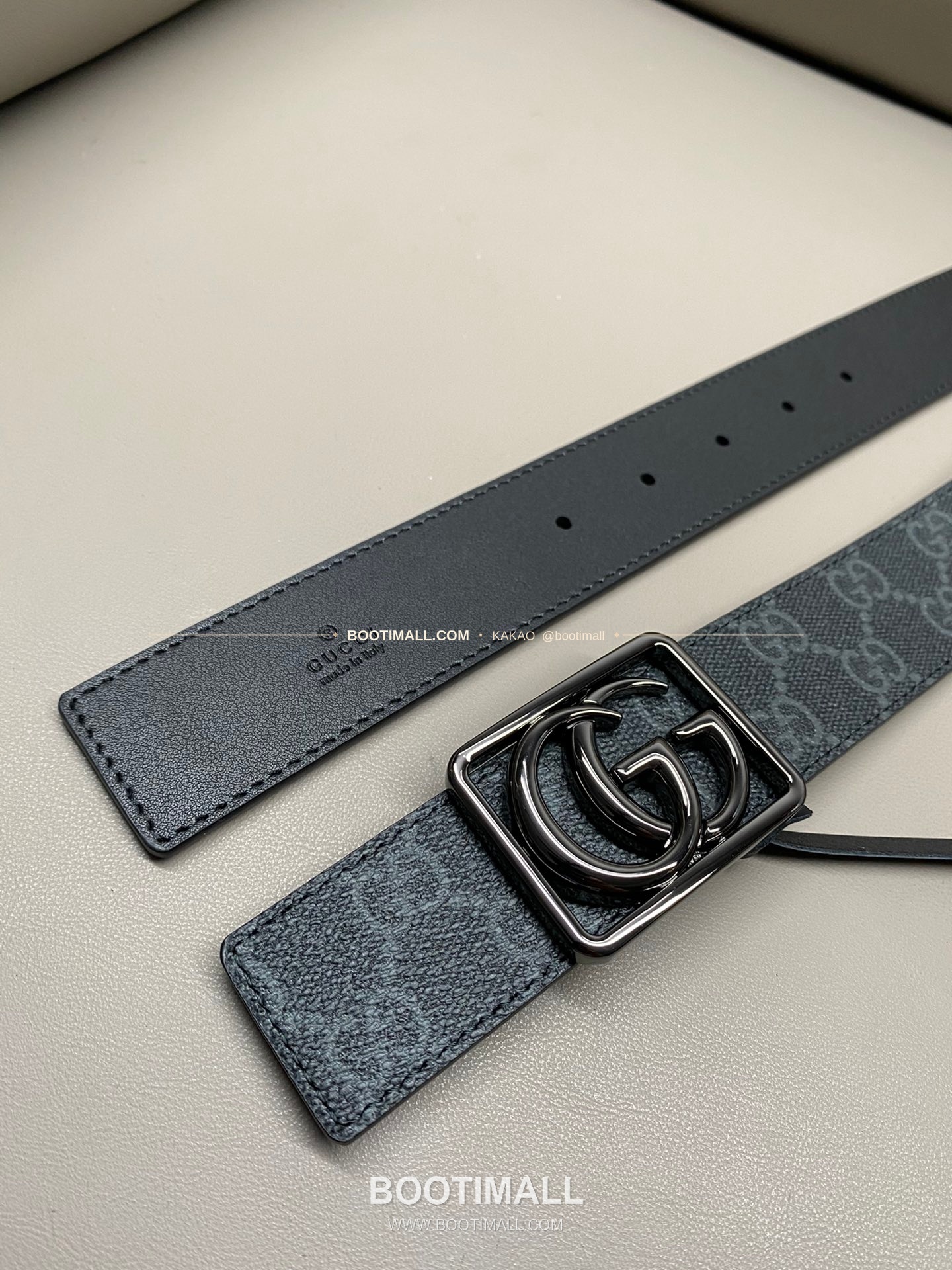 구찌 GG 마몬트 카프스킨 더블G 리버서블 벨트 Gucci GG Marmont Calfskin Double G Reversible Belt 3.5cm 3