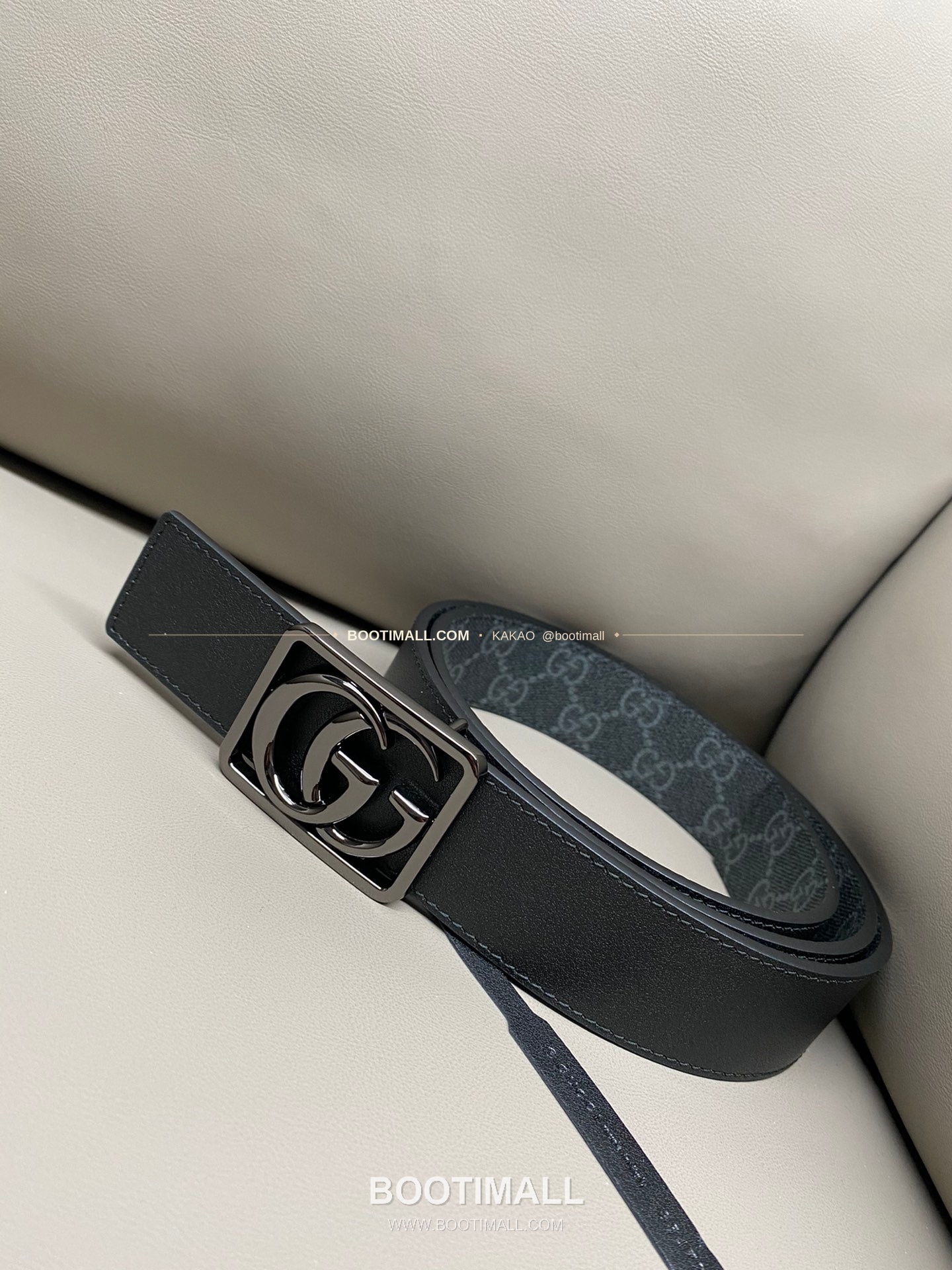 구찌 GG 마몬트 카프스킨 더블G 리버서블 벨트 Gucci GG Marmont Calfskin Double G Reversible Belt 3.5cm 6