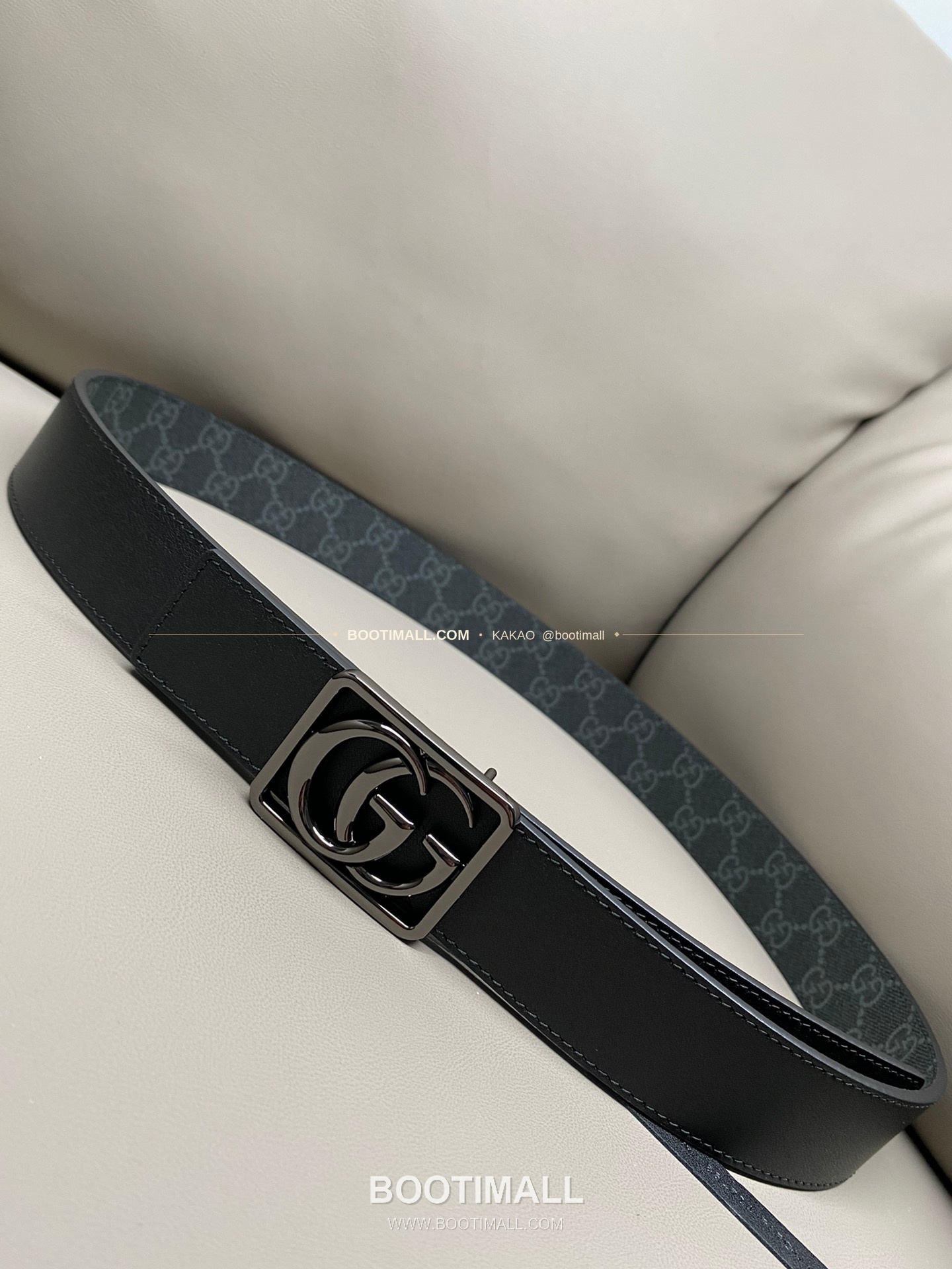 구찌 GG 마몬트 카프스킨 더블G 리버서블 벨트 Gucci GG Marmont Calfskin Double G Reversible Belt 3.5cm 7