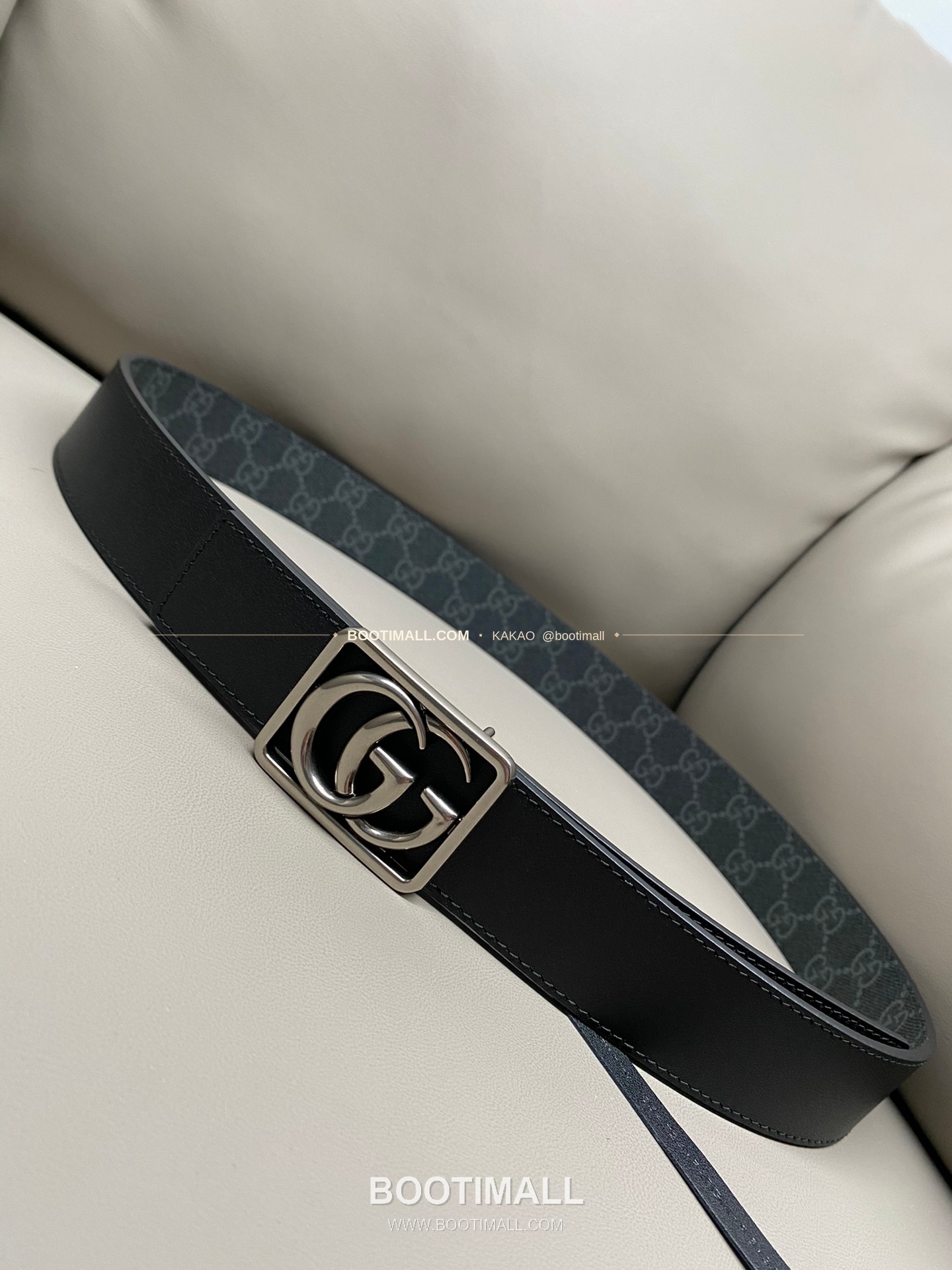 구찌 GG 마몬트 카프스킨 더블G 리버서블 벨트 Gucci GG Marmont Calfskin Double G Reversible Belt 3.5cm 7