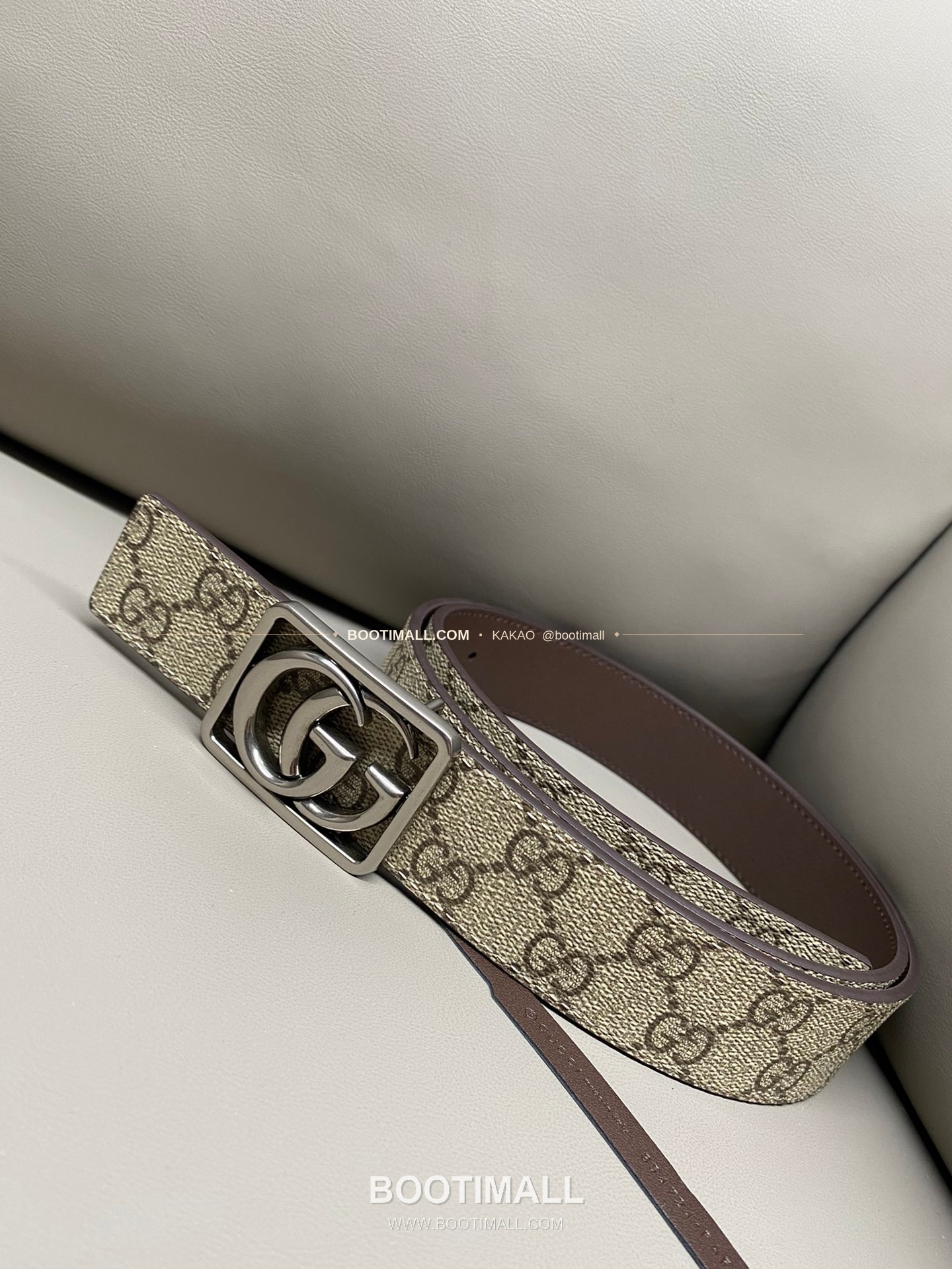 구찌 GG 마몬트 카프스킨 더블G 리버서블 벨트 Gucci GG Marmont Calfskin Double G Reversible Belt 3.5cm 1