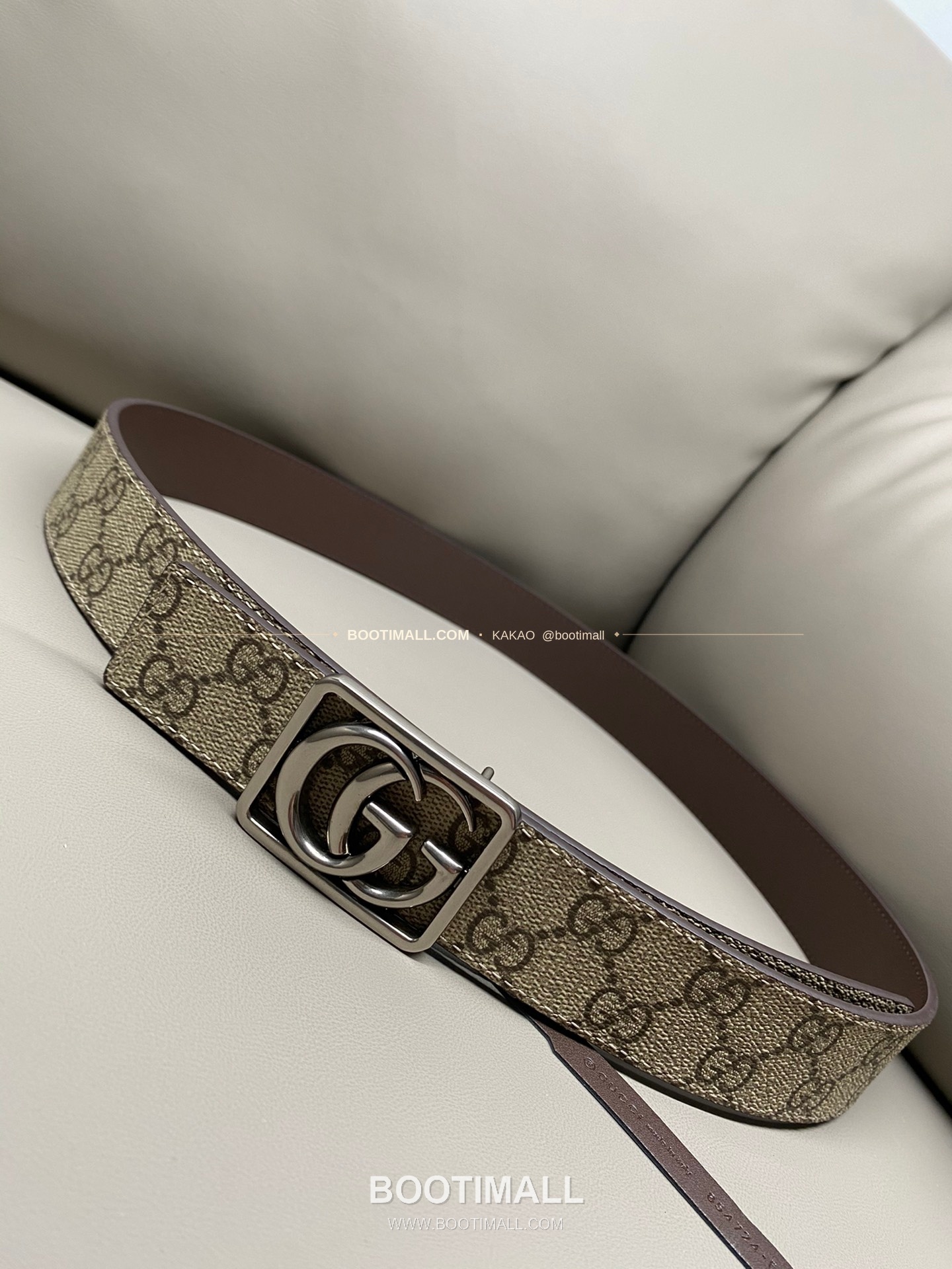 구찌 GG 마몬트 카프스킨 더블G 리버서블 벨트 Gucci GG Marmont Calfskin Double G Reversible Belt 3.5cm 4