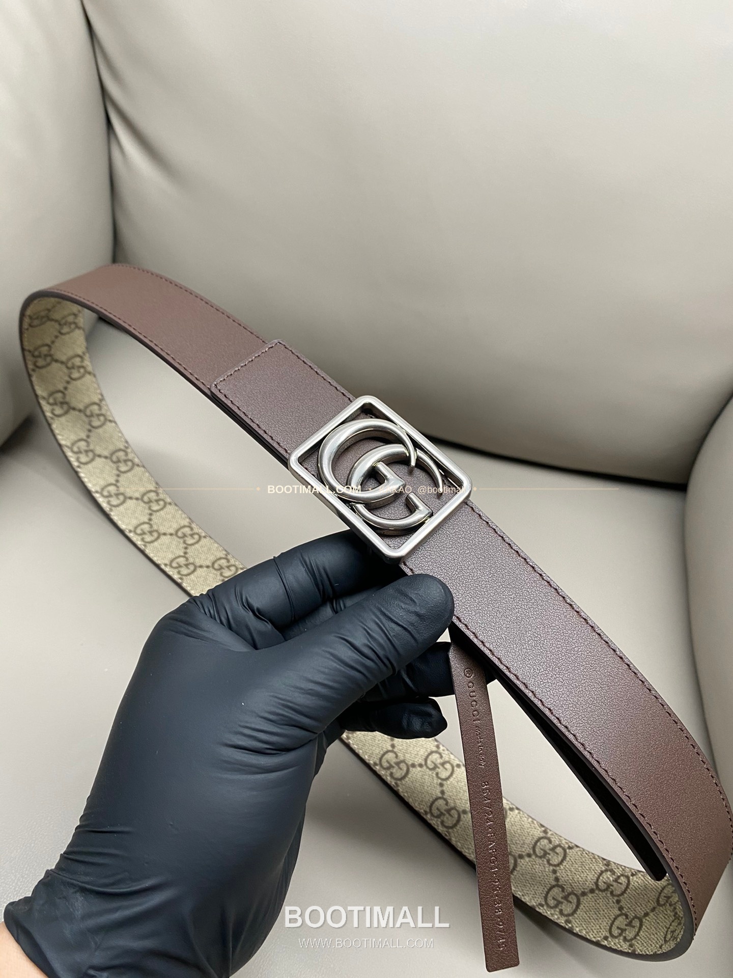 구찌 GG 마몬트 카프스킨 더블G 리버서블 벨트 Gucci GG Marmont Calfskin Double G Reversible Belt 3.5cm 8
