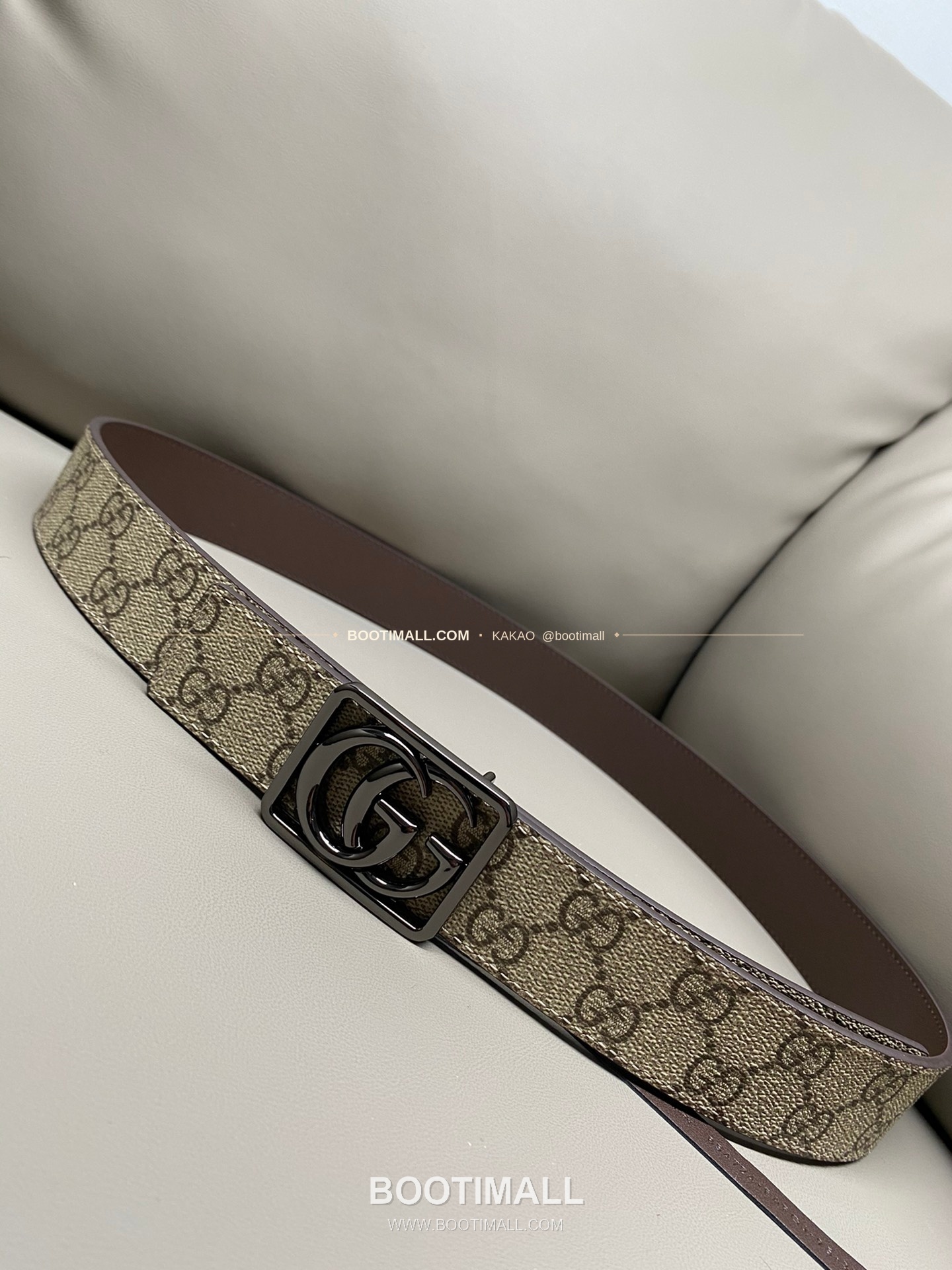 구찌 GG 마몬트 카프스킨 더블G 리버서블 벨트 Gucci GG Marmont Calfskin Double G Reversible Belt 3.5cm 4