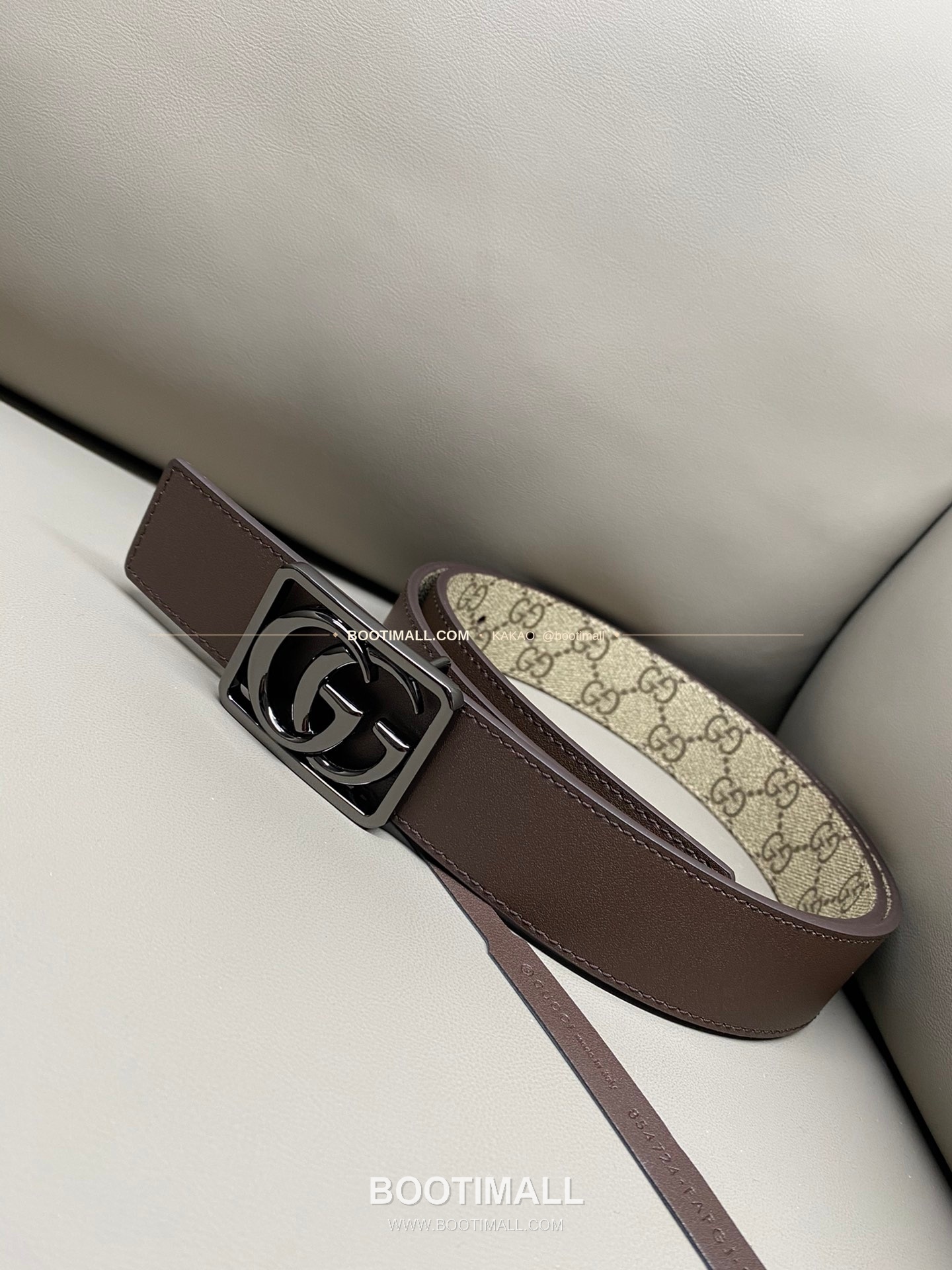 구찌 GG 마몬트 카프스킨 더블G 리버서블 벨트 Gucci GG Marmont Calfskin Double G Reversible Belt 3.5cm 6