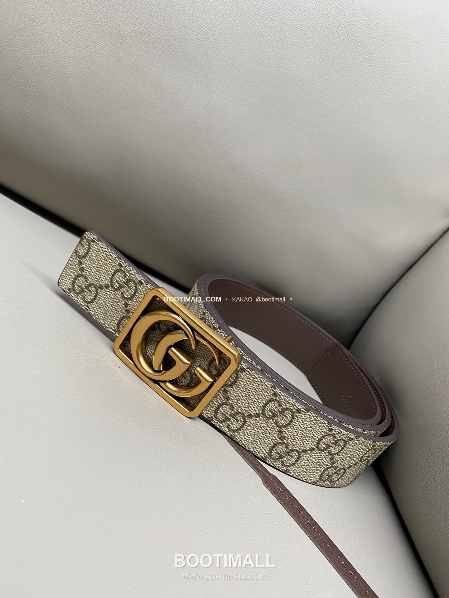 구찌 GG 마몬트 카프스킨 더블G 리버서블 벨트 Gucci GG Marmont Calfskin Double G Reversible Belt 3.5cm 1