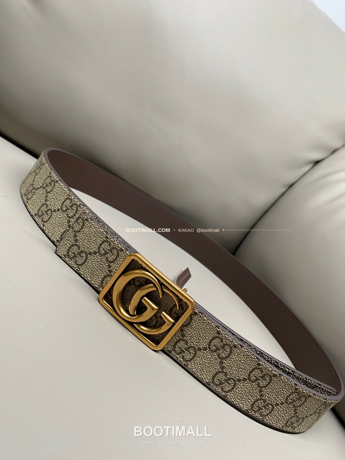 구찌 GG 마몬트 카프스킨 더블G 리버서블 벨트 Gucci GG Marmont Calfskin Double G Reversible Belt 3.5cm 4