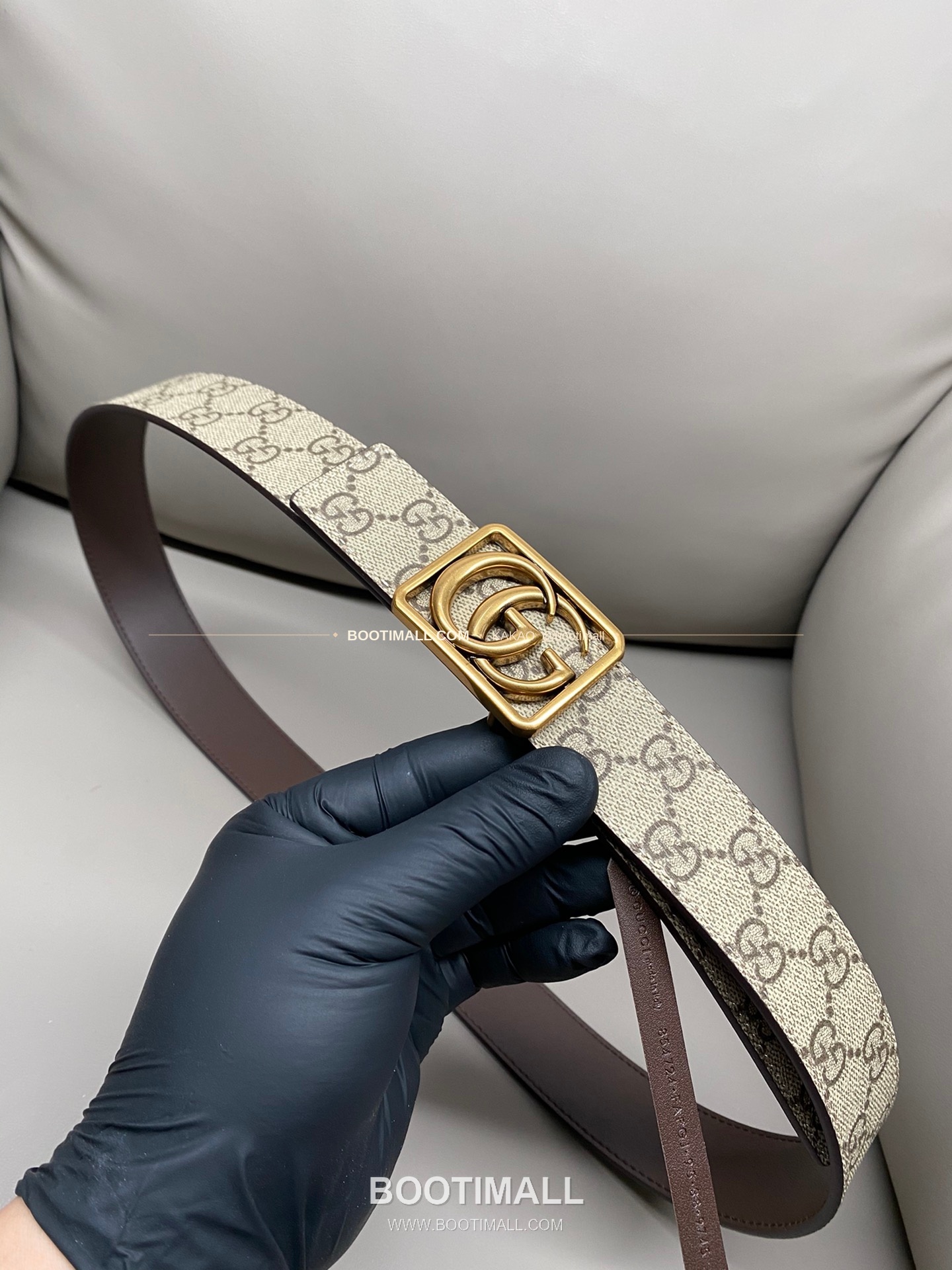 구찌 GG 마몬트 카프스킨 더블G 리버서블 벨트 Gucci GG Marmont Calfskin Double G Reversible Belt 3.5cm 5
