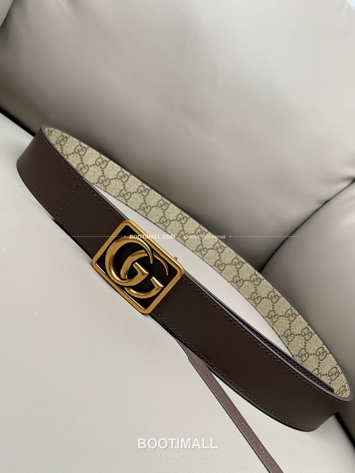 구찌 GG 마몬트 카프스킨 더블G 리버서블 벨트 Gucci GG Marmont Calfskin Double G Reversible Belt 3.5cm 8