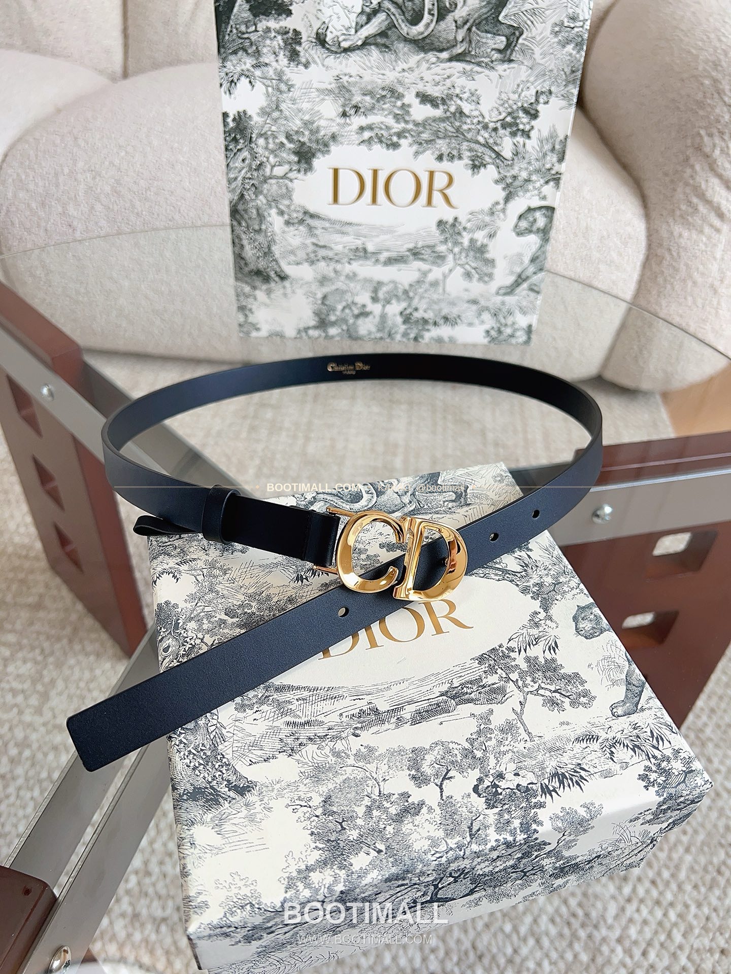 디올 세디올 카프스킨 CD 버클 블랙 벨트 Dior C'est Dior Calfskin CD Buckle Black Belt 2cm 4
