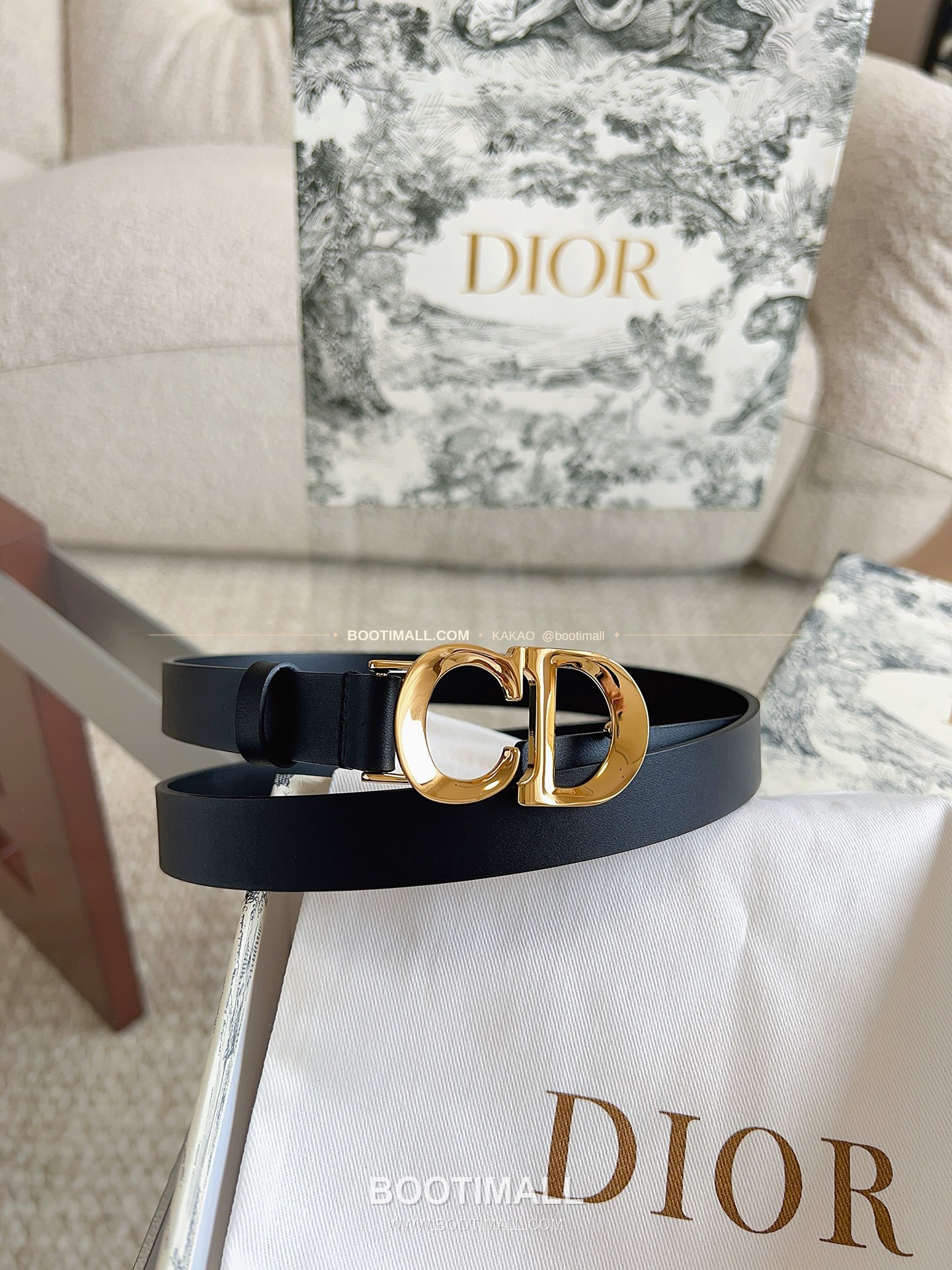 디올 세디올 카프스킨 CD 버클 블랙 벨트 Dior C'est Dior Calfskin CD Buckle Black Belt 2cm 5