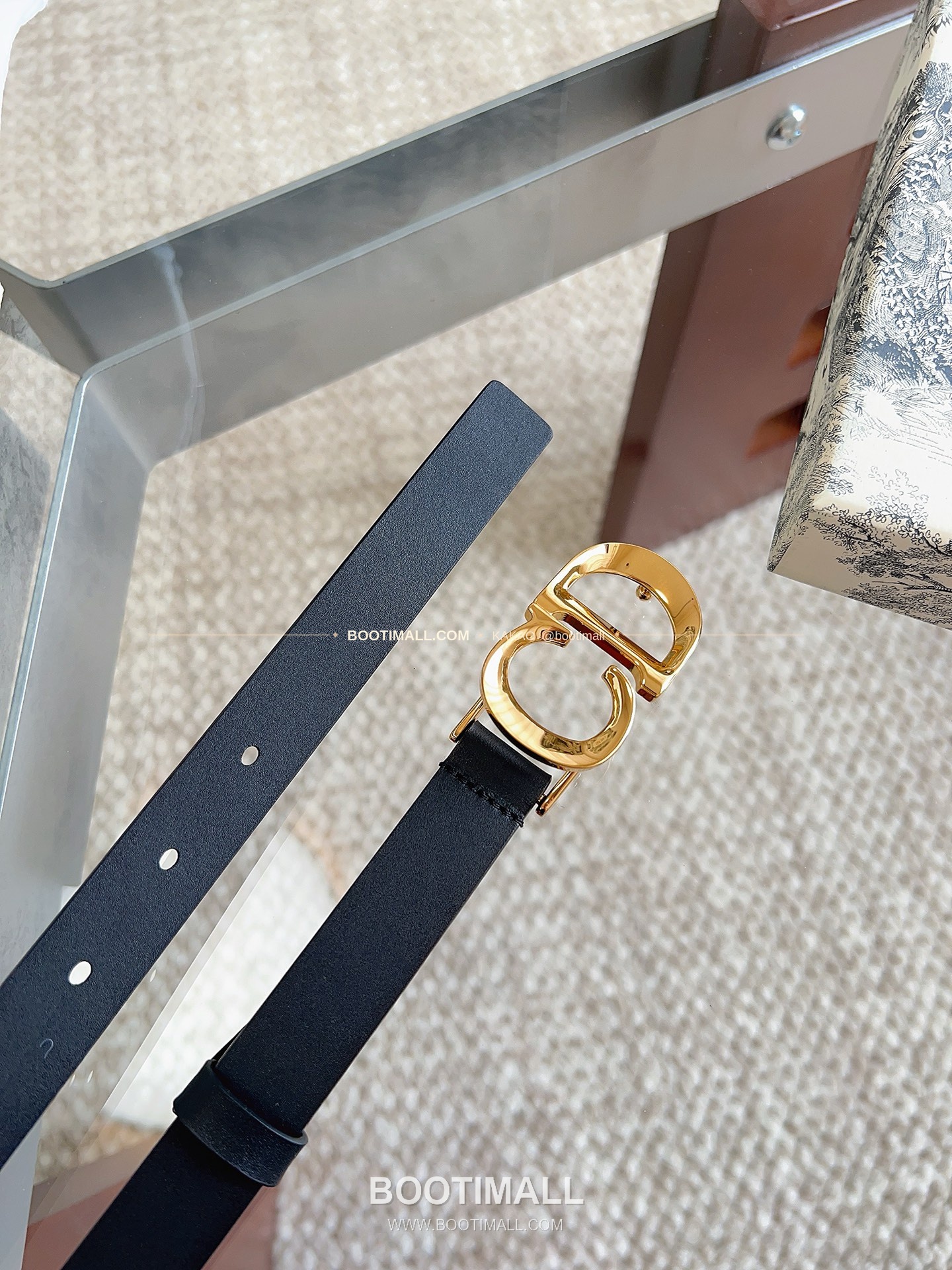 디올 세디올 카프스킨 CD 버클 블랙 벨트 Dior C'est Dior Calfskin CD Buckle Black Belt 2cm 6
