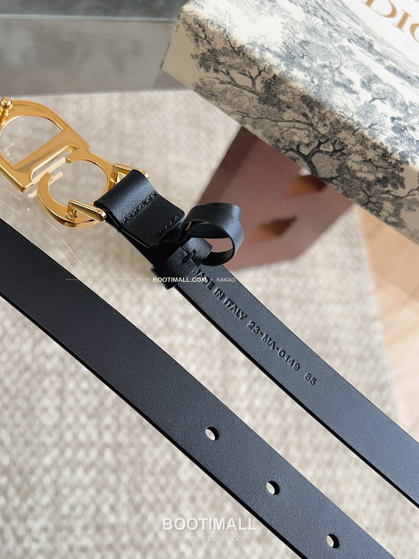 디올 세디올 카프스킨 CD 버클 블랙 벨트 Dior C'est Dior Calfskin CD Buckle Black Belt 2cm 7